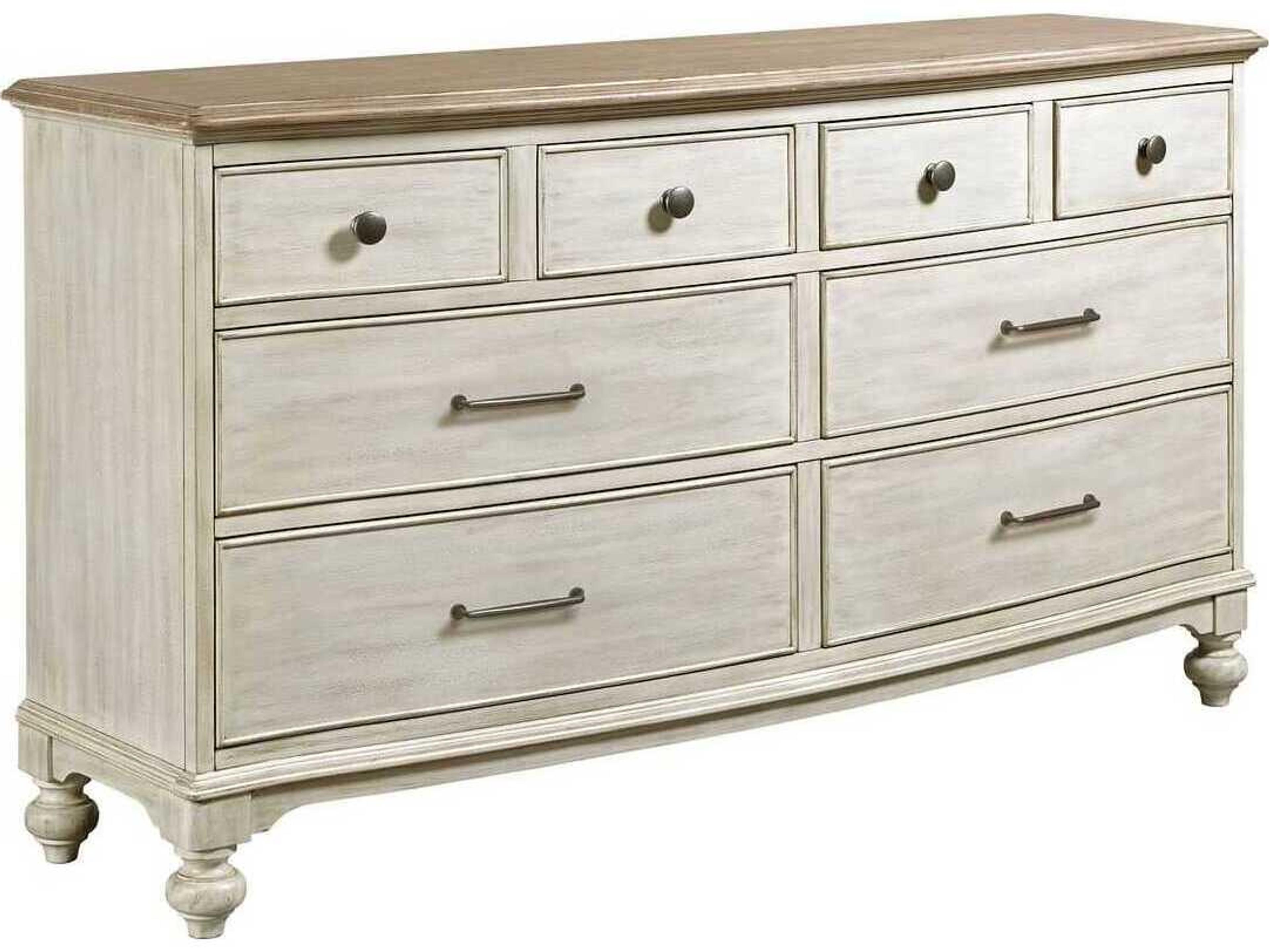 Litchfield Weymouth Beige Hardwood Double Dresser