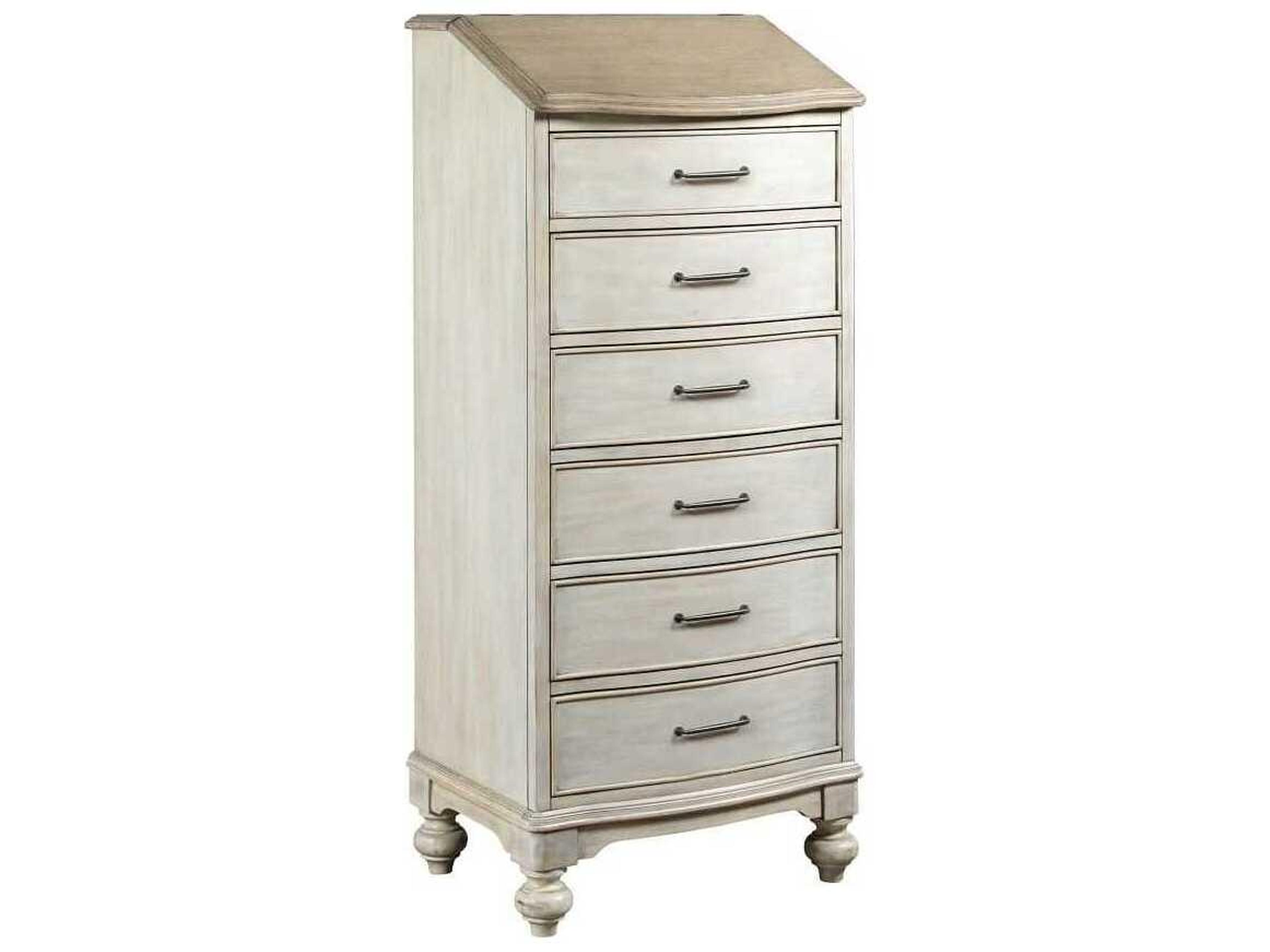 Litchfield Natick 6-Drawers Driftwood Sun Washed Beige Hardwood Accent Chest