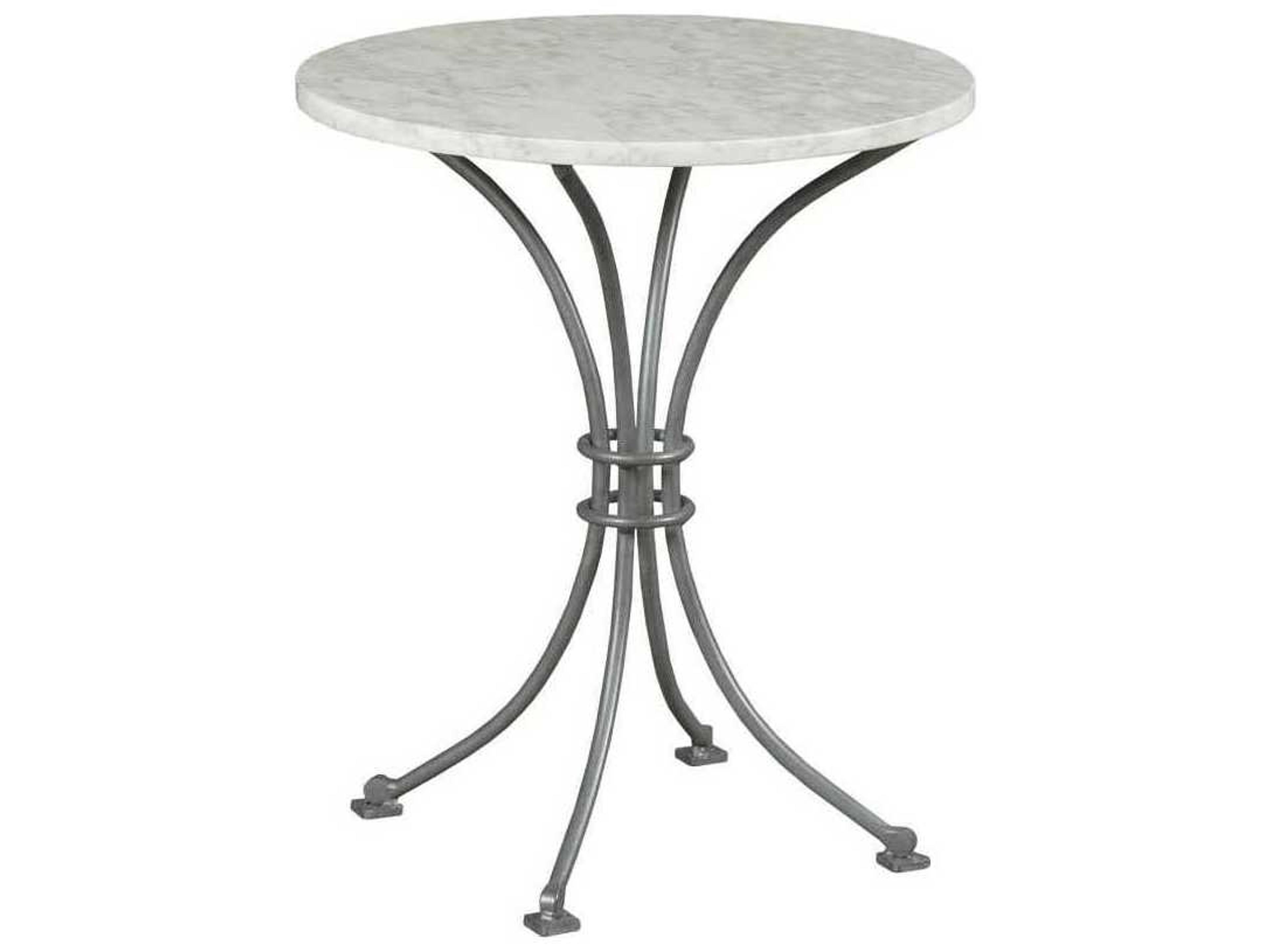 Litchfield Dover Round Stone End Table