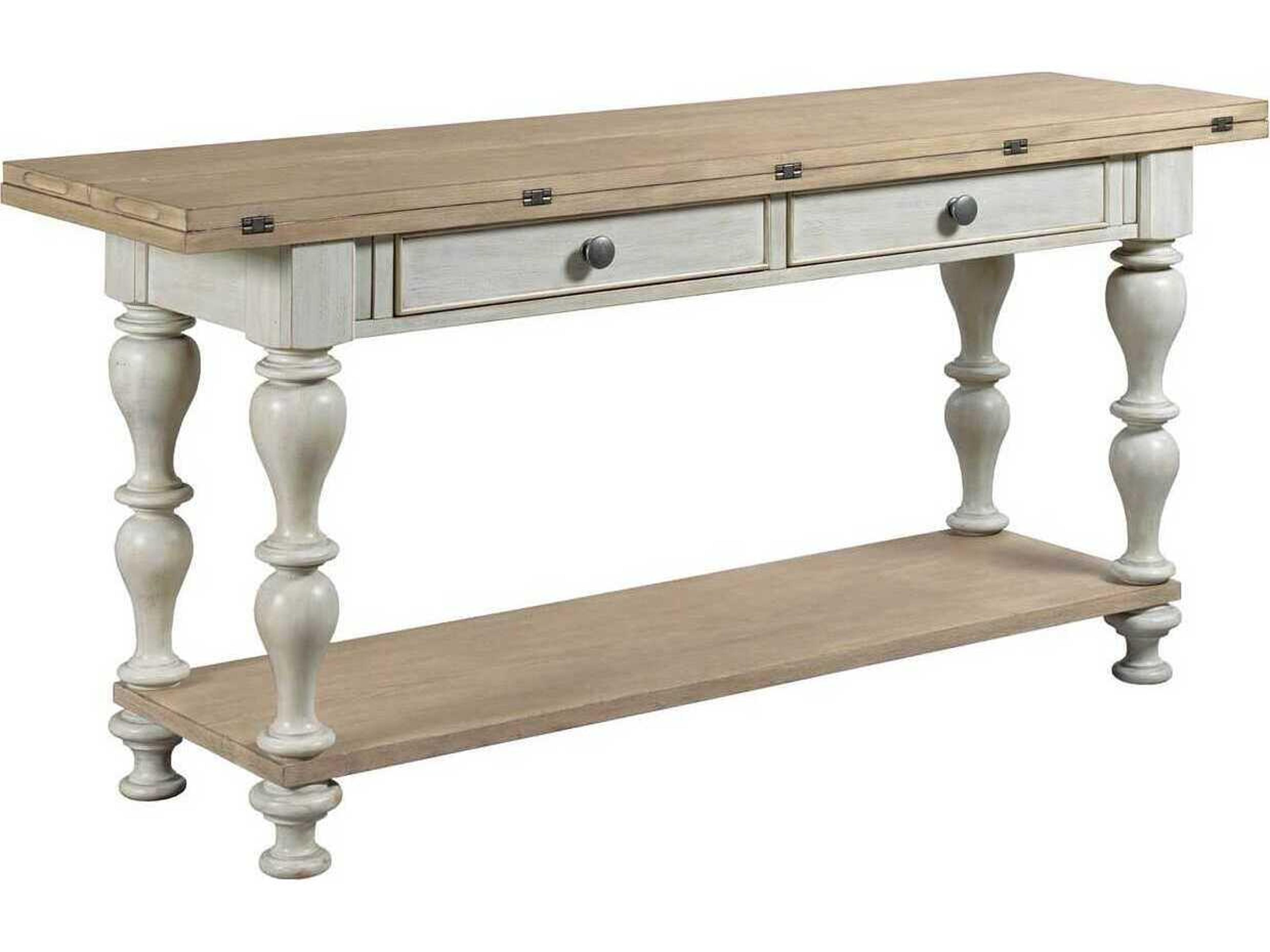 Litchfield Lakeside Rectangular Wood Sun Washed Console Table