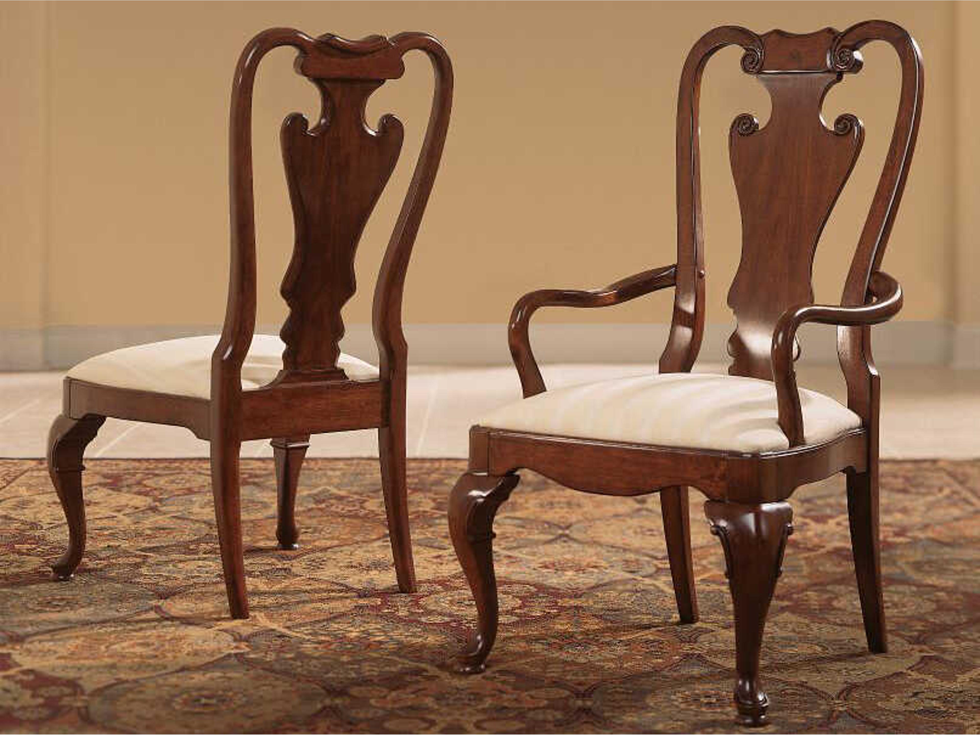 American Drew Cherry Grove Wood Upholstered Armless Dining Chair