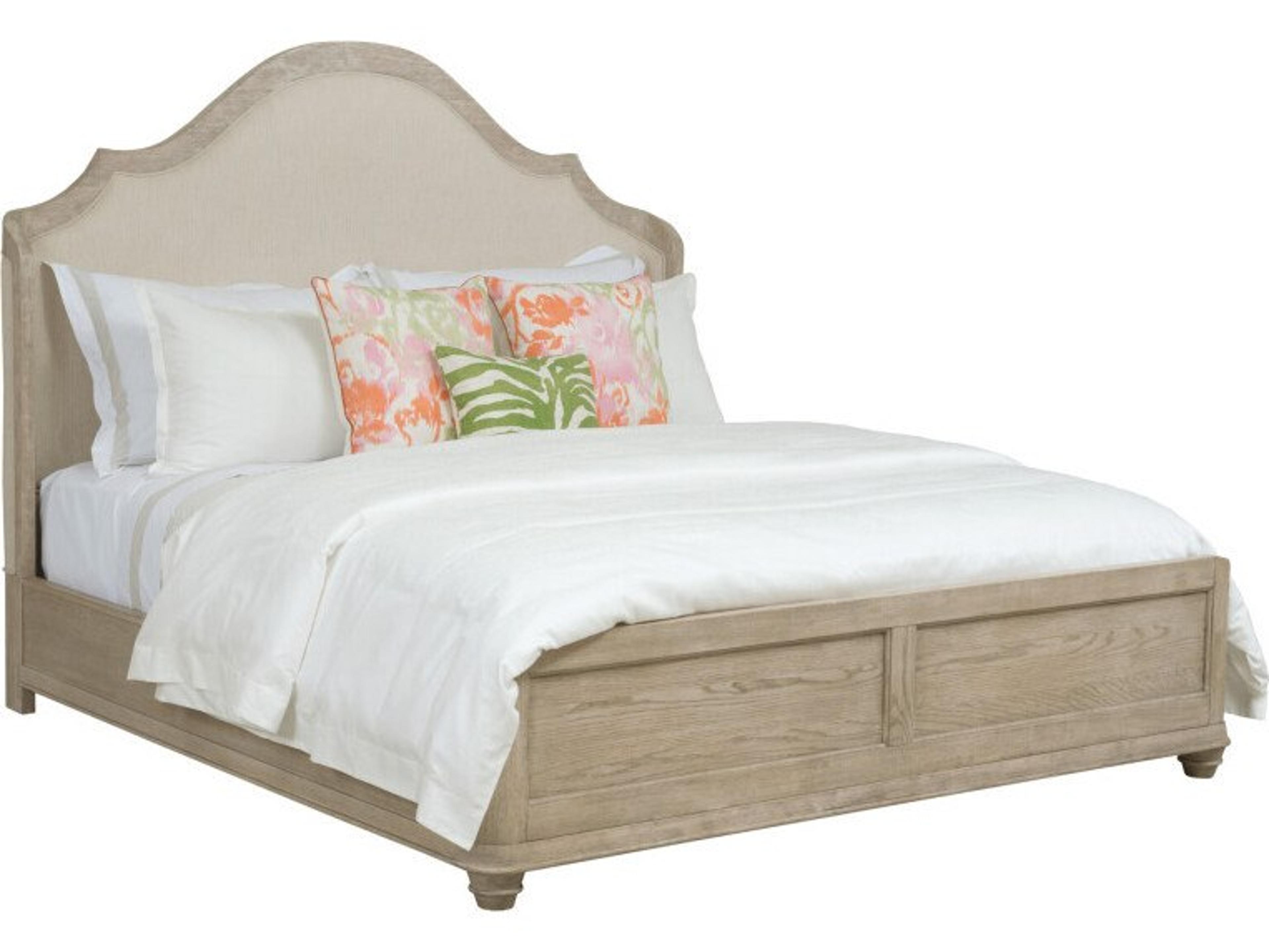 Vista Oak Wood King Panel Bed