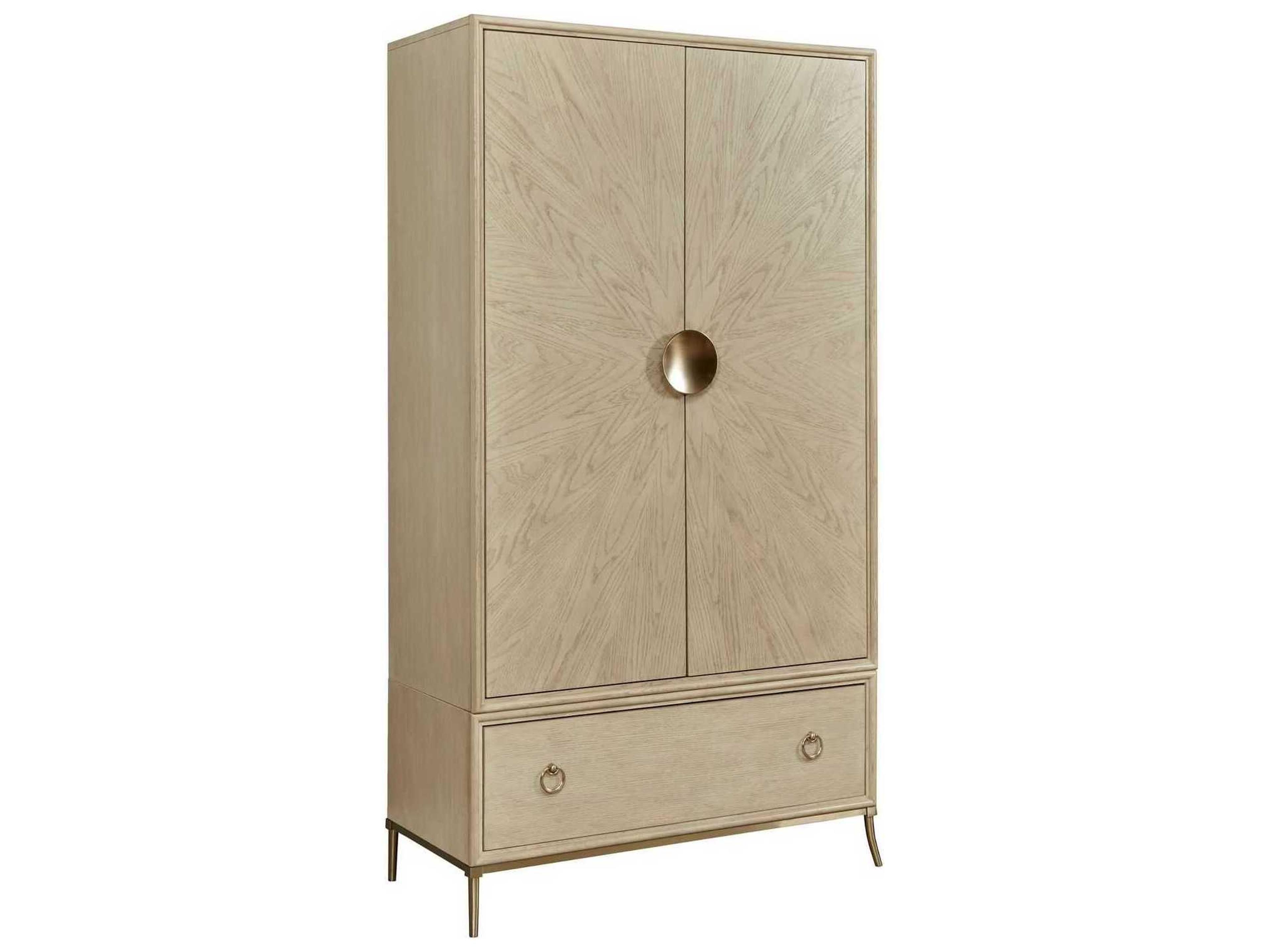 Lenox Astral Alabaster Brown Hardwood Wardrobe Armoire