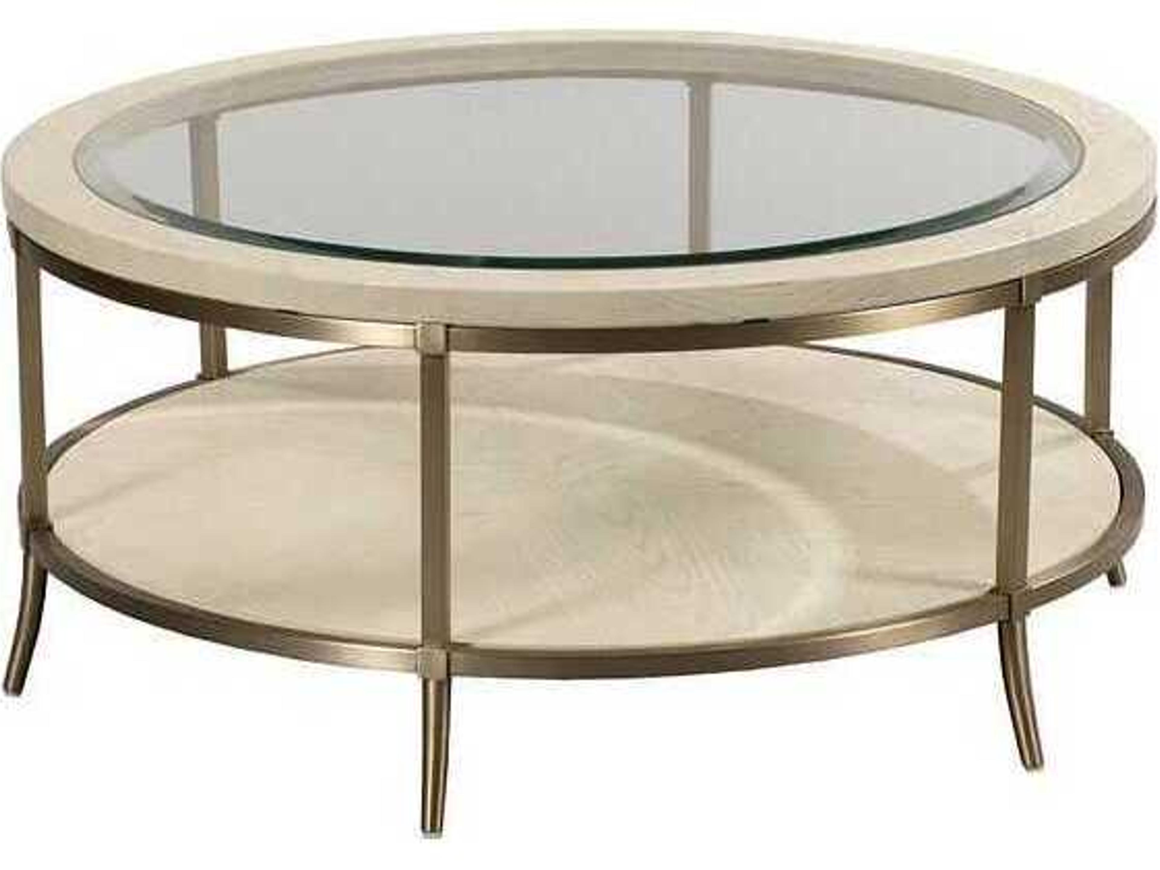 Lenox Round Coffee Table with Alabaster Finish