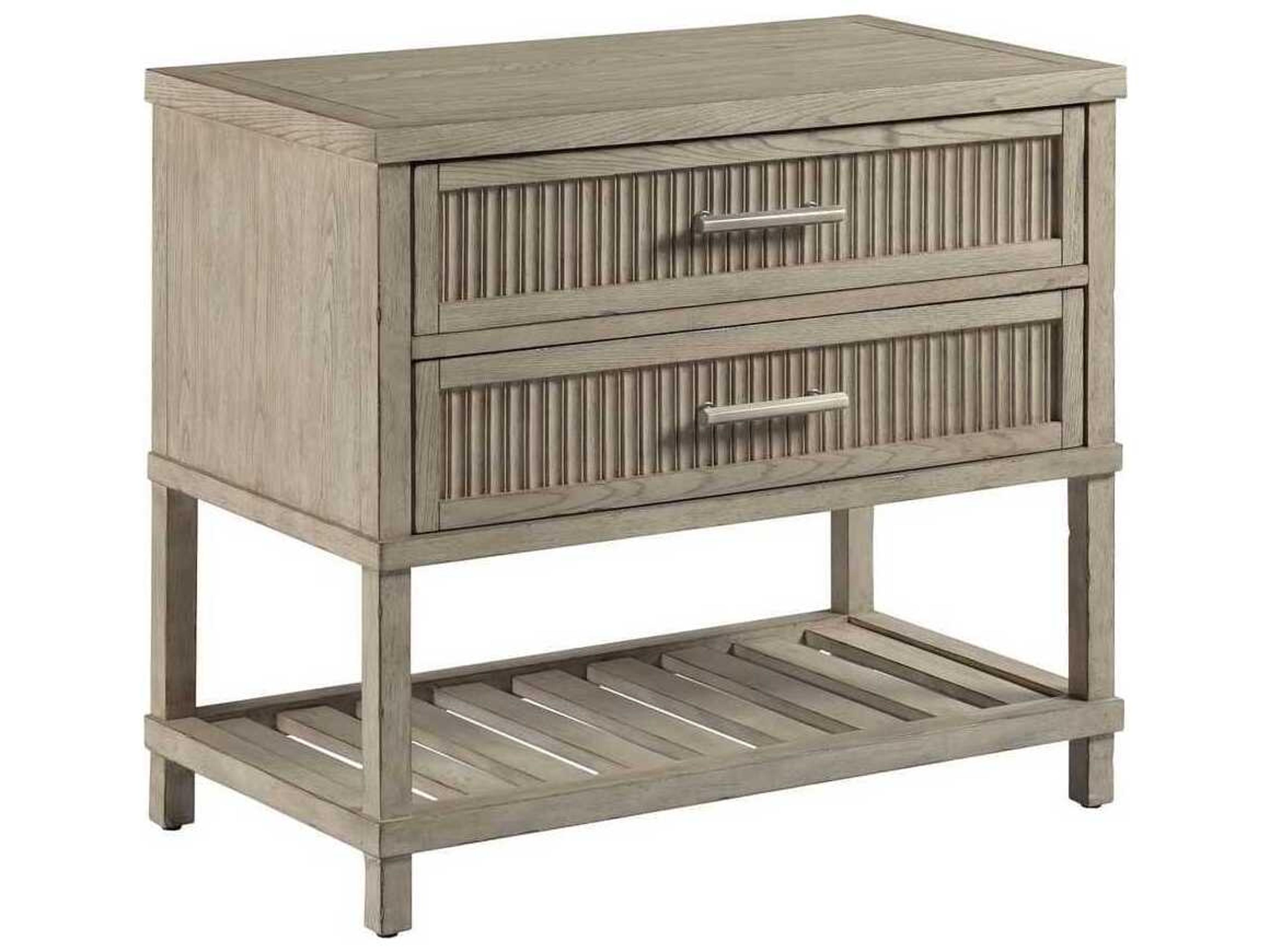 West Fork Harrison 2-Drawers Brown Elm Wood Nightstand