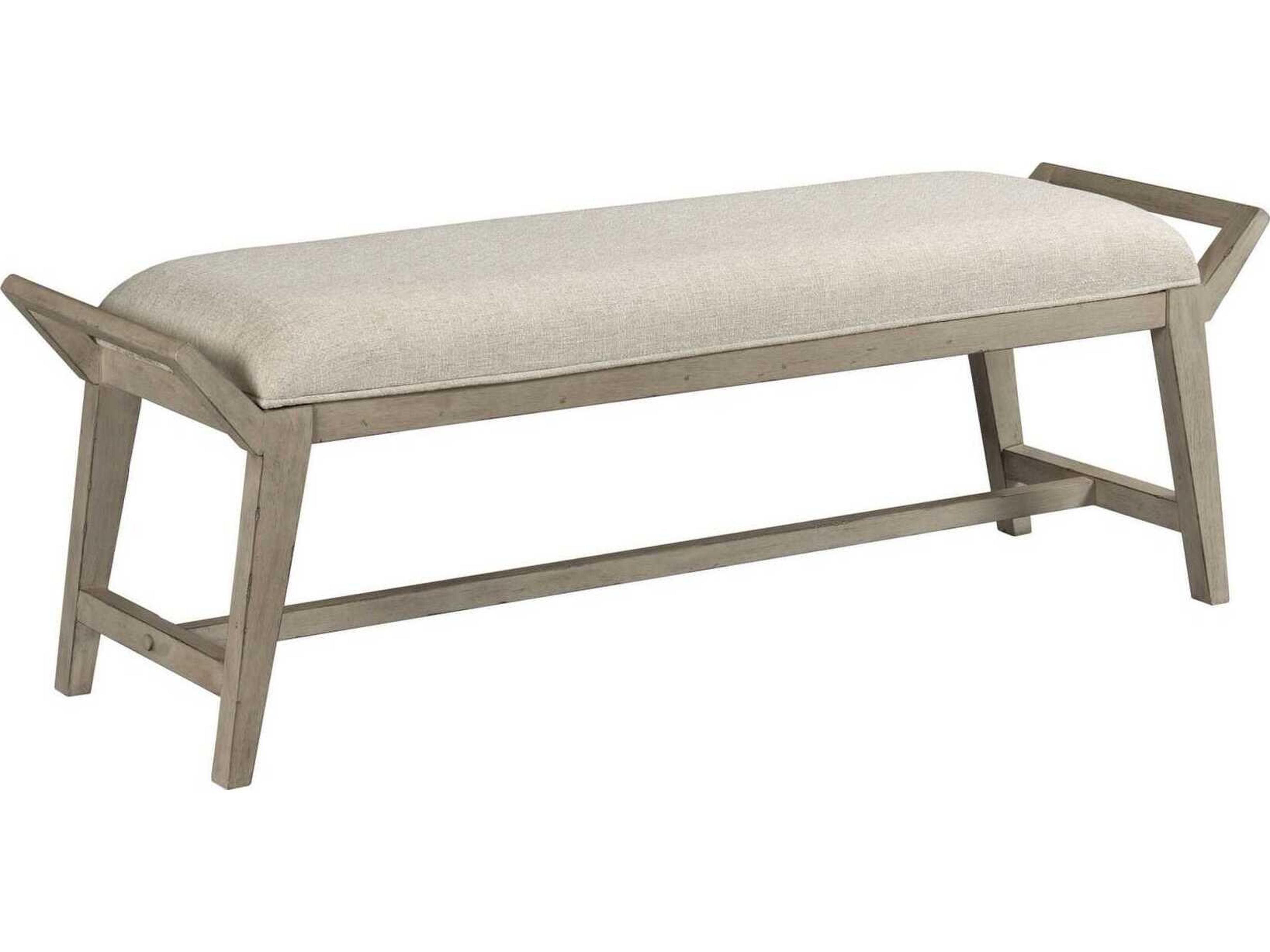 West Fork Aged Taupe Brown Upholstered Accent Bench
