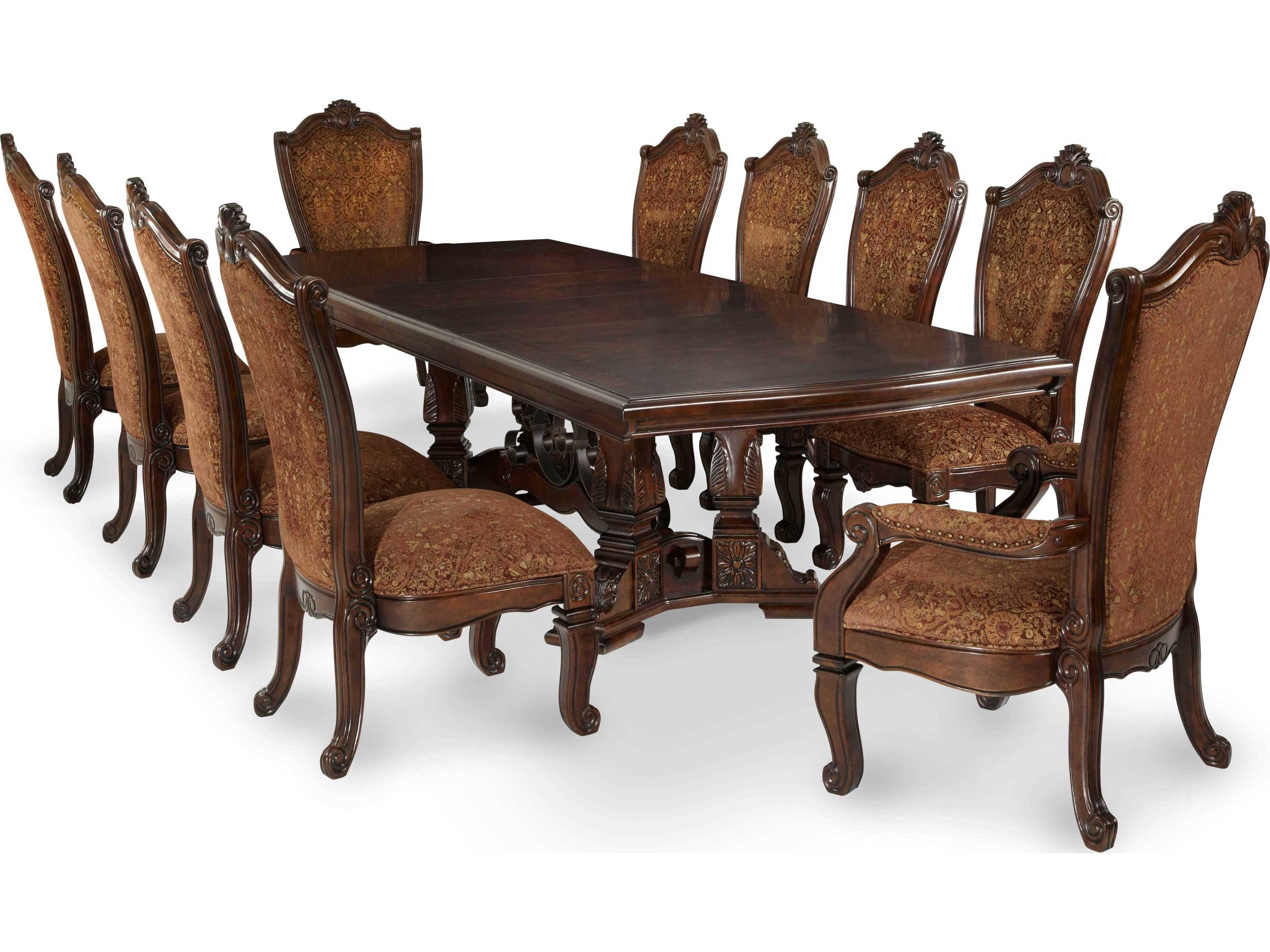 Luxecor Gilded Rectangular Vintage Fruitwood Dining Table