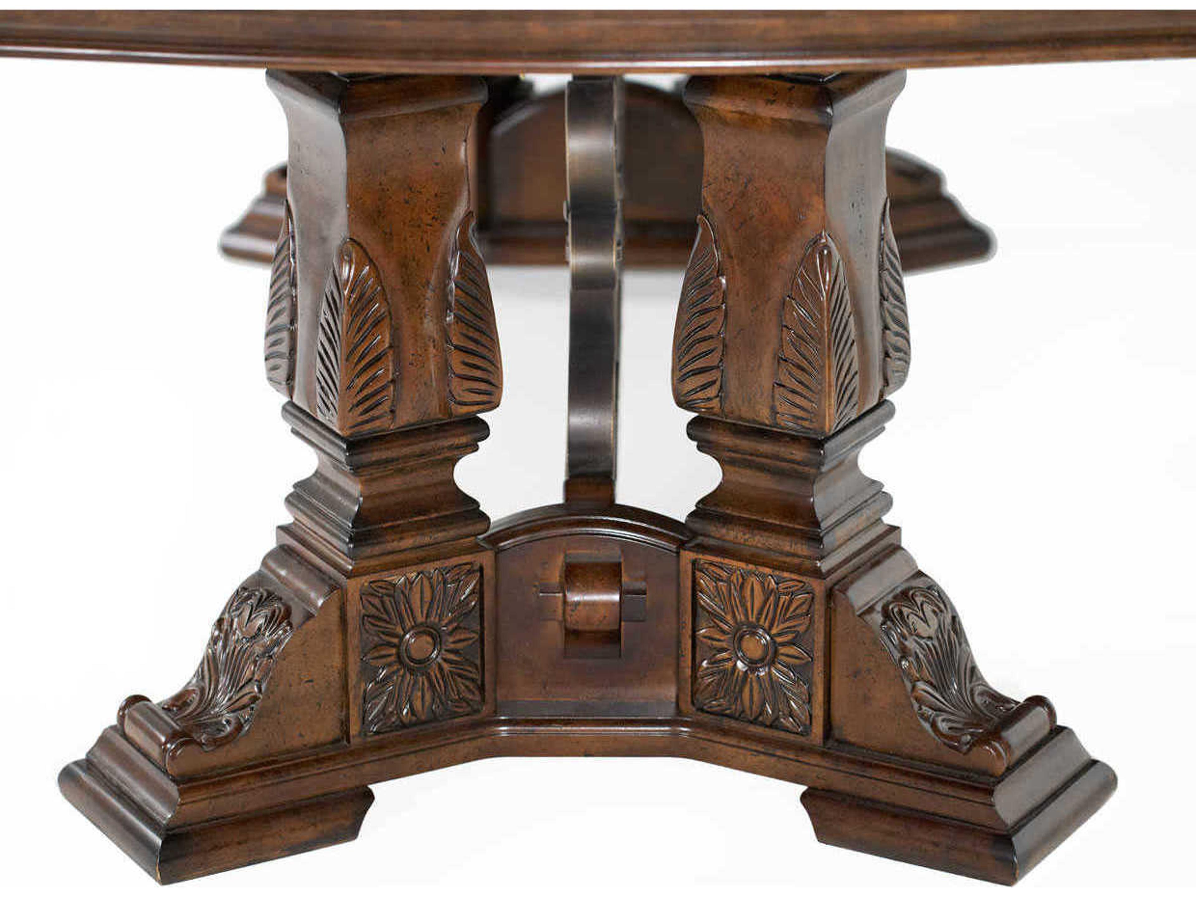 Luxecor Gilded Rectangular Vintage Fruitwood Dining Table