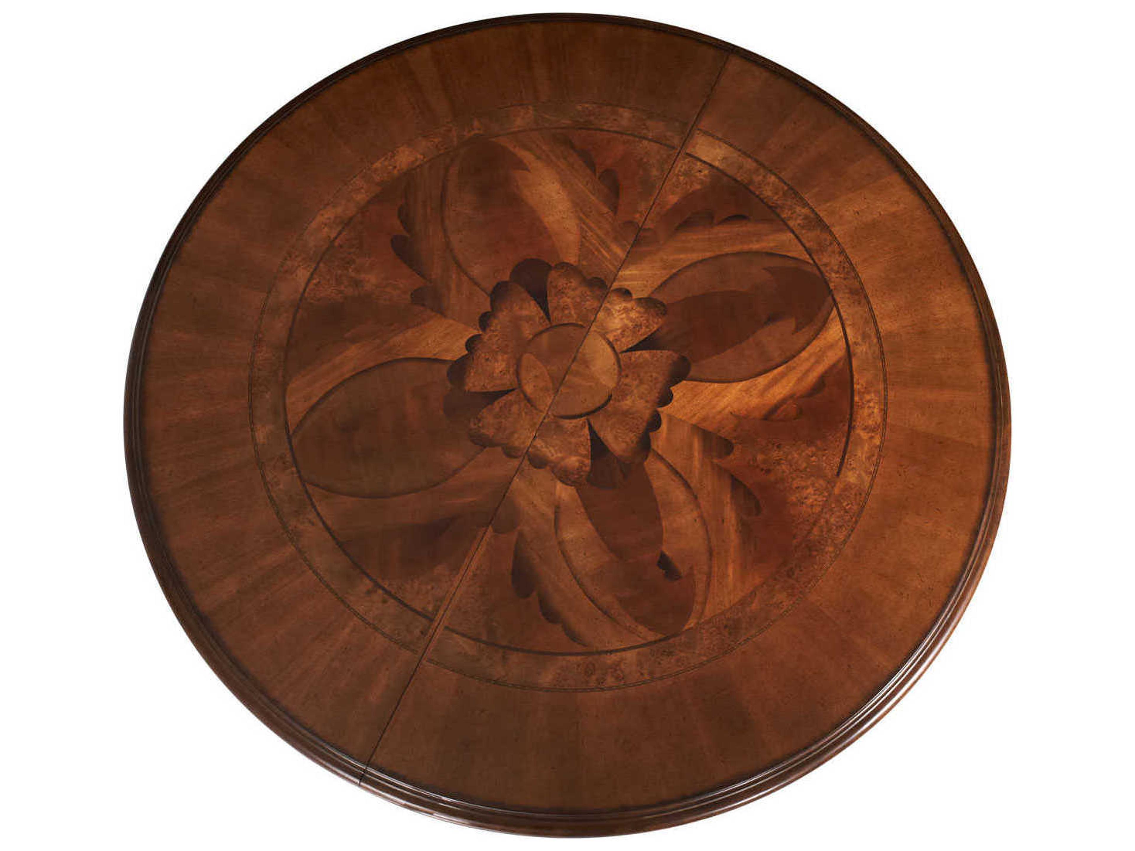 Luxecor Gilded Round Wood Dining Table