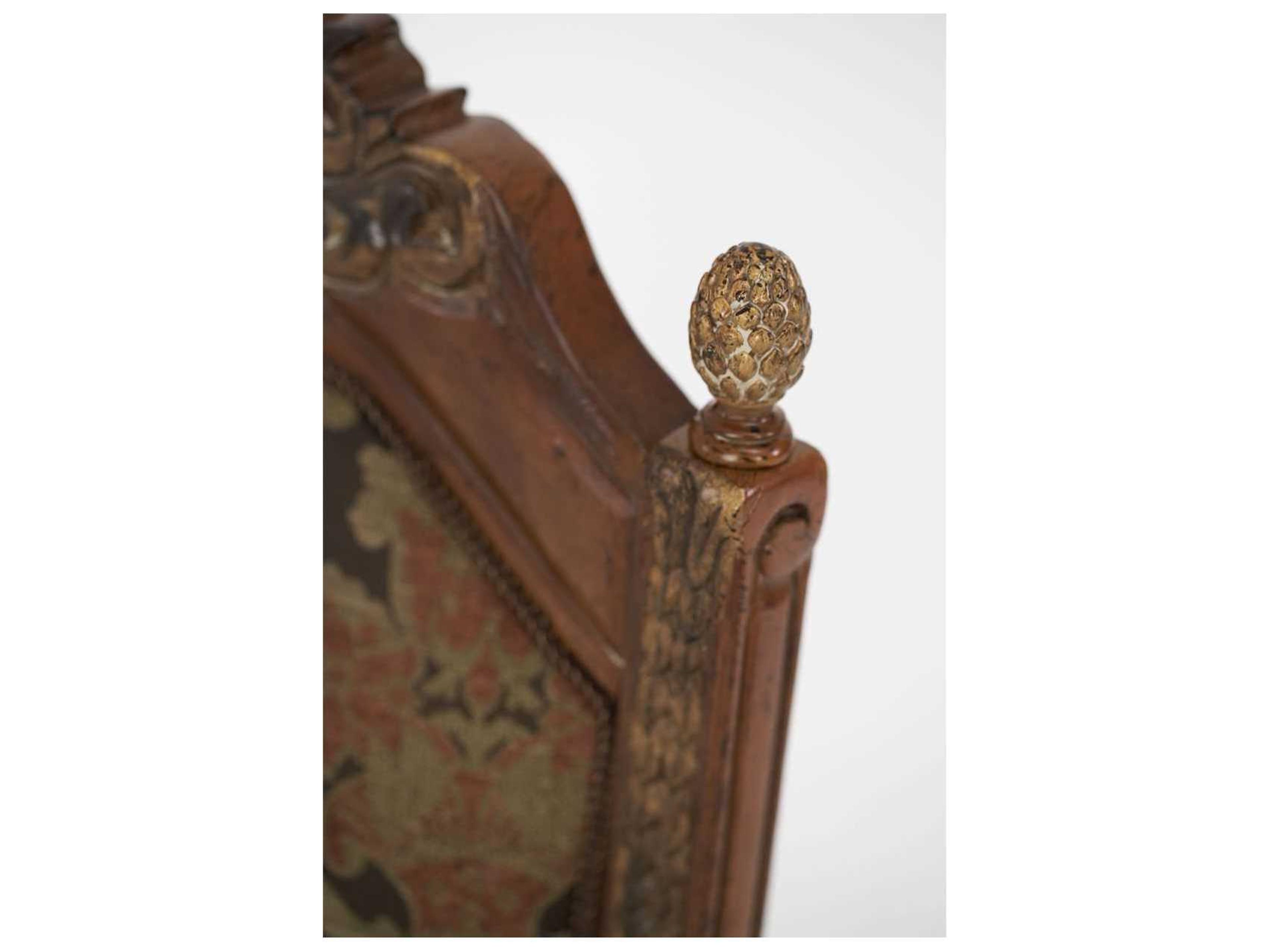 Luxecor Gilded Leather Birch Wood Brown Upholstered Side Dining Chair