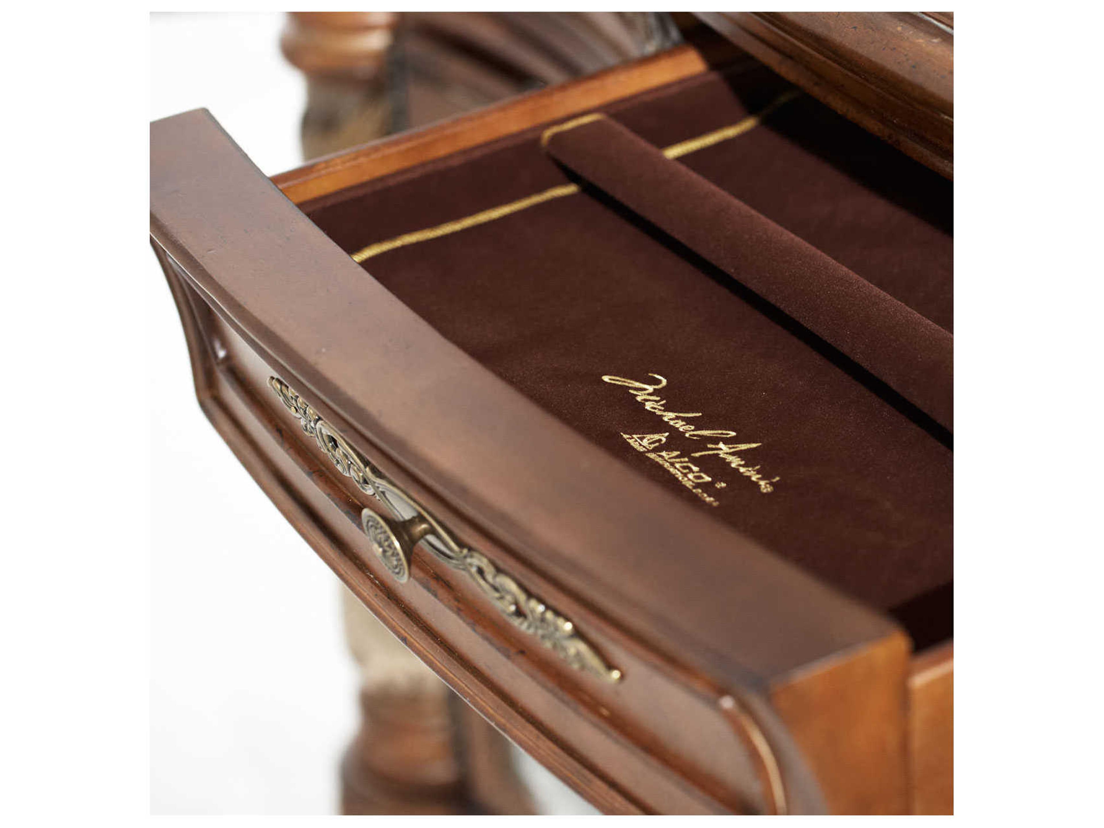 Luxecor Gilded 72" Birch Wood Classic Chestnut Sideboard