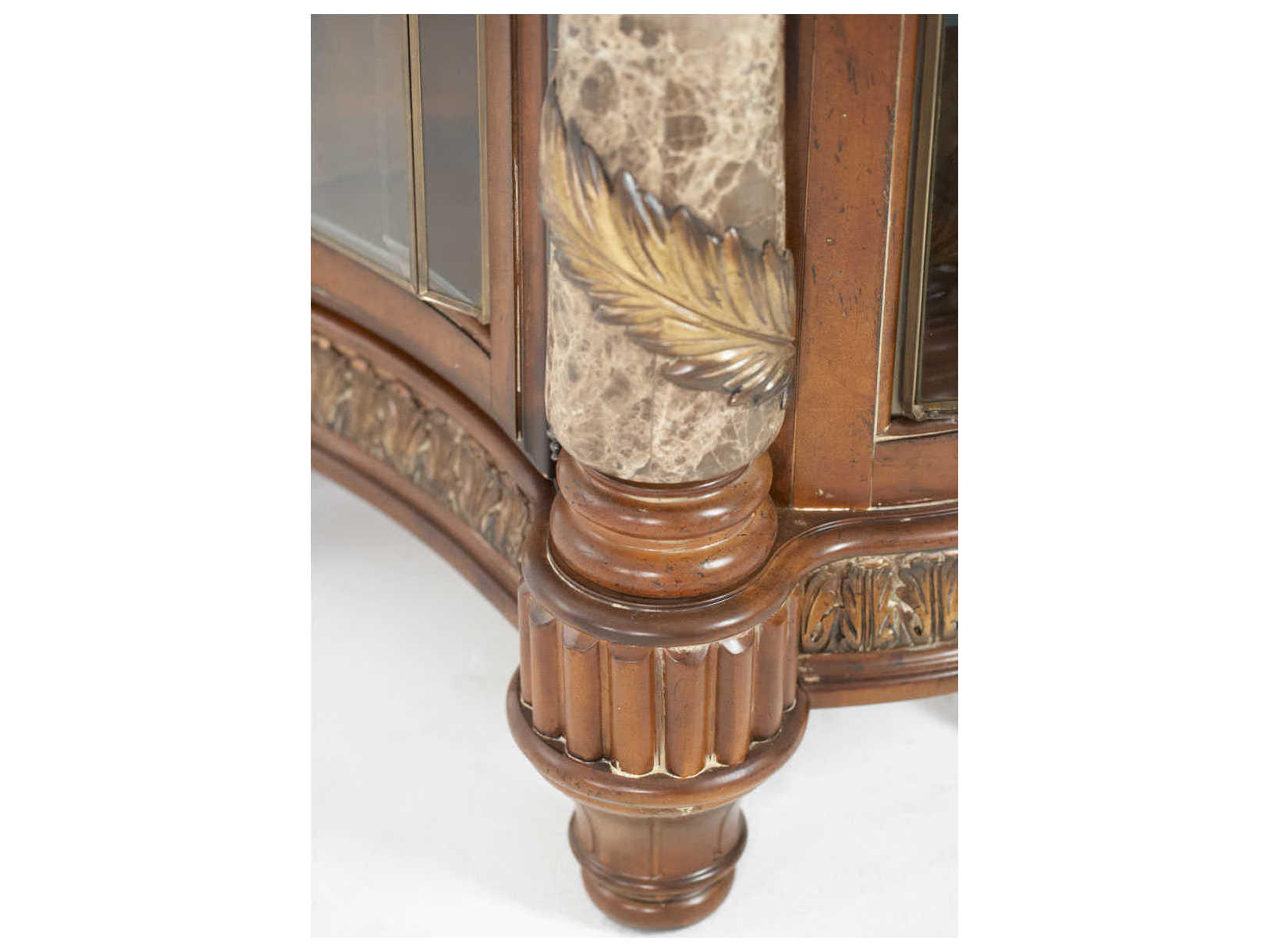 Luxecor Gilded 72" Birch Wood Classic Chestnut Sideboard