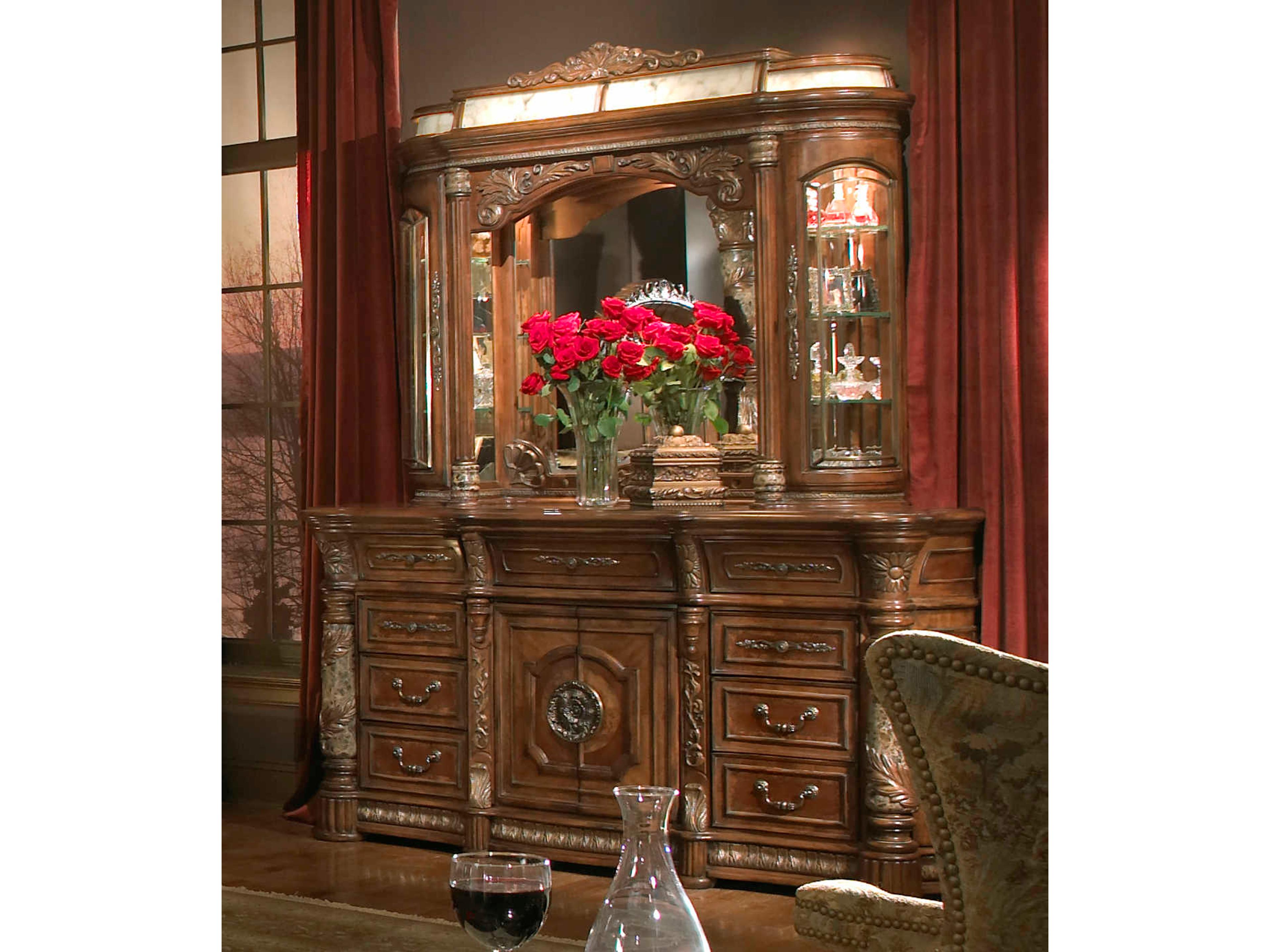 Luxecor Gilded Classic Chestnut Dresser Mirror