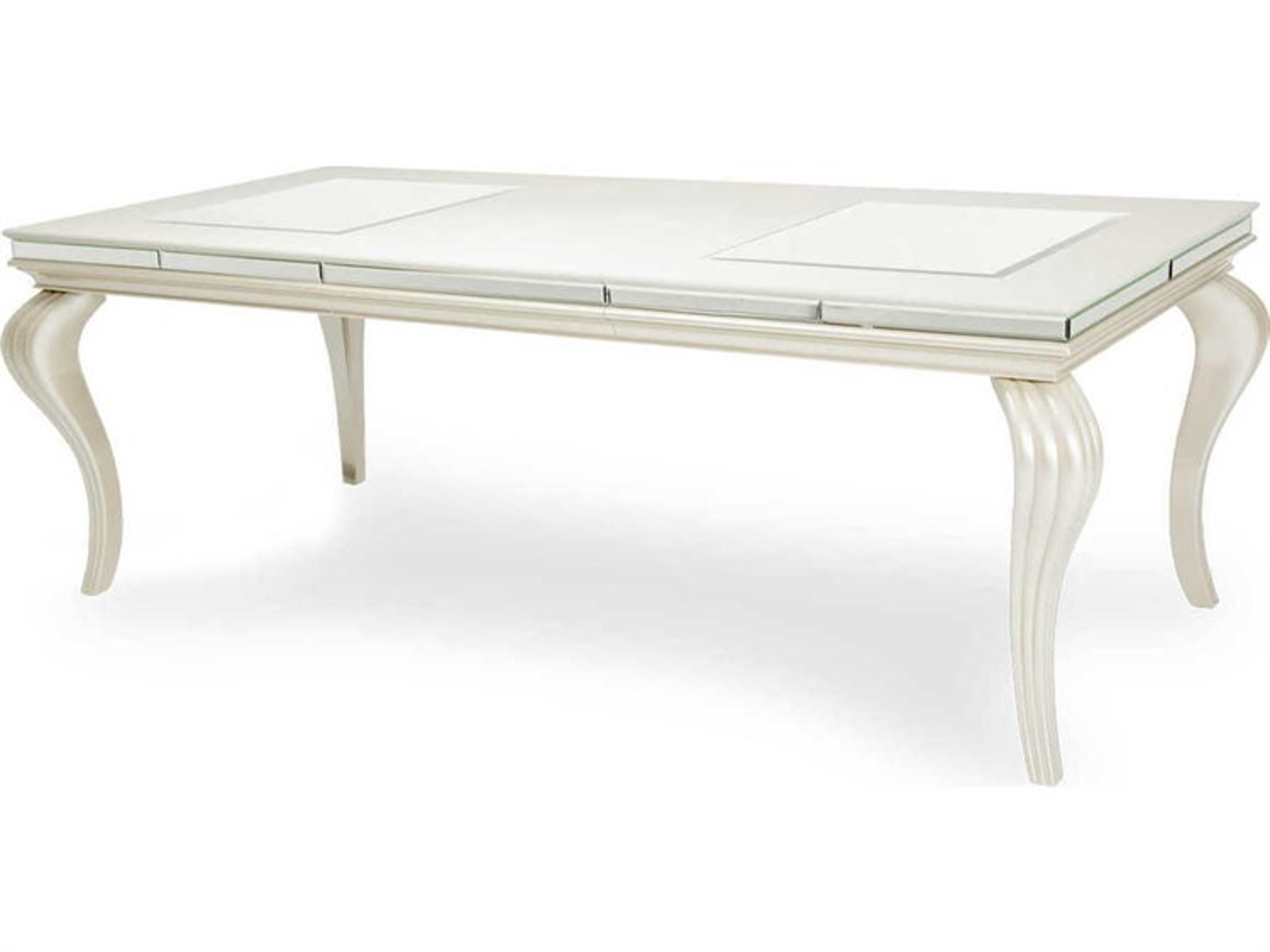 Gilded Rectangular Glass Dining Table