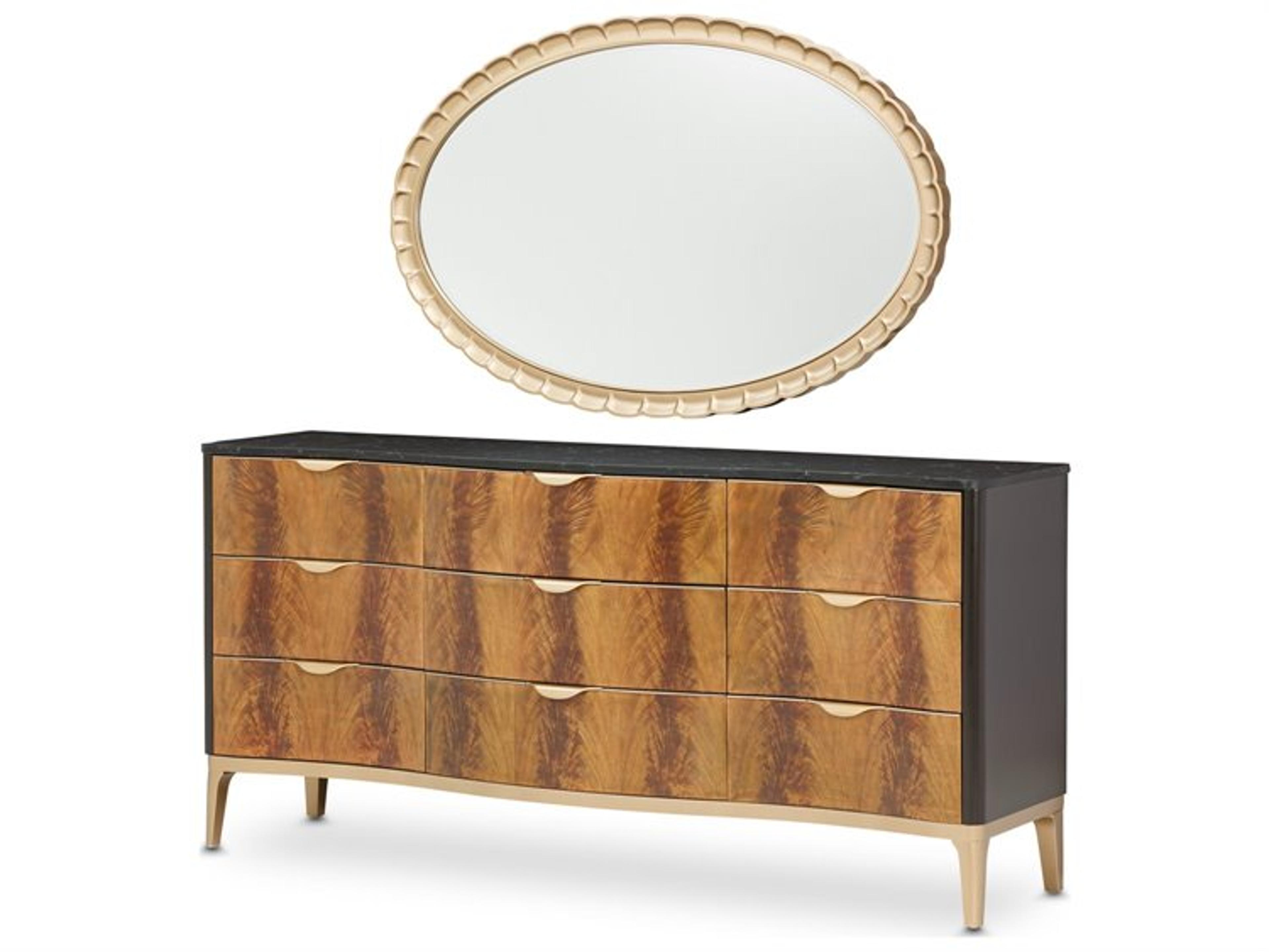 Malibu Crest - Mahogany Brown Cherry Wood Dresser