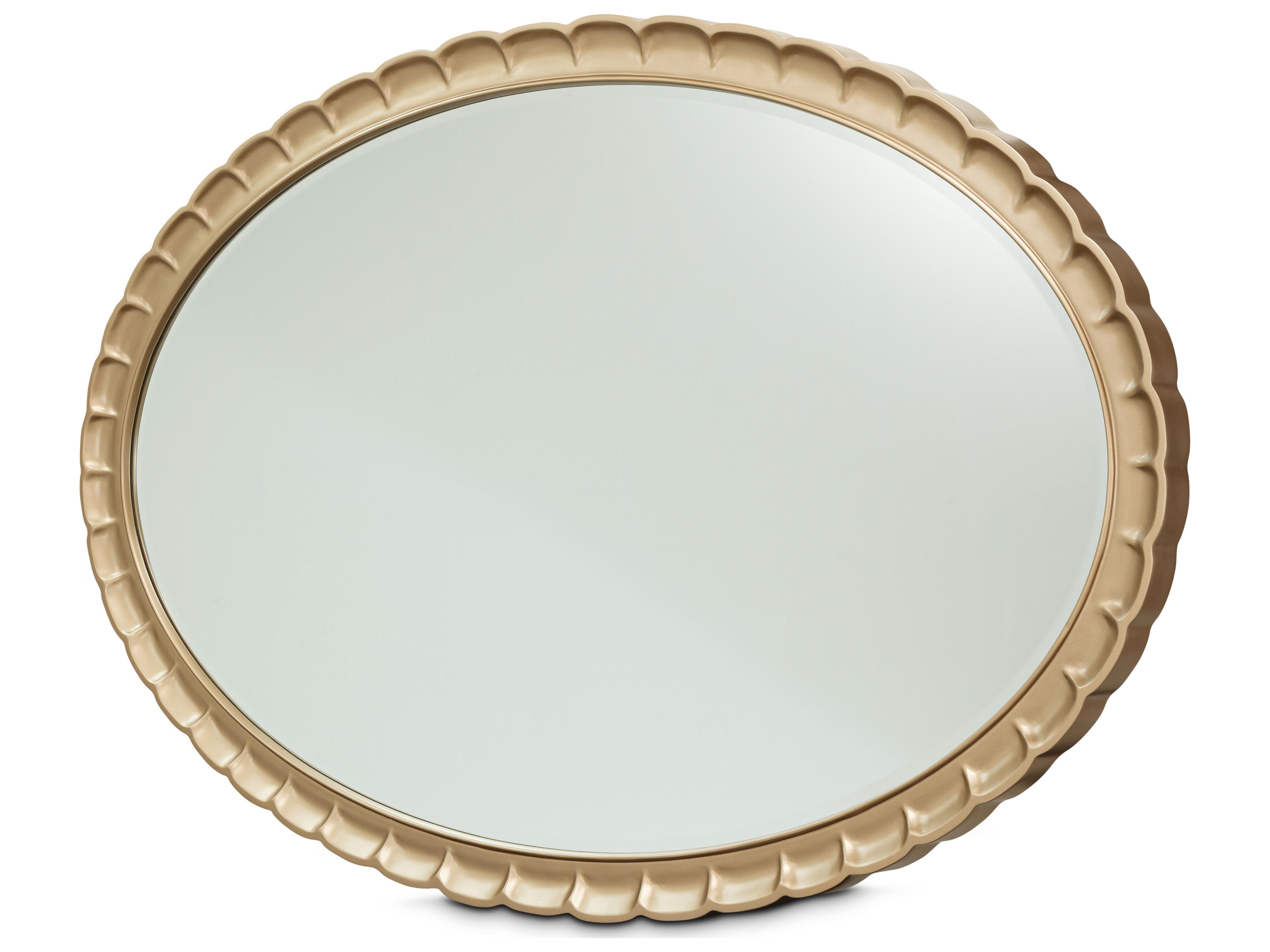 Malibu Crest - Mahogany Wall Mirror Oval