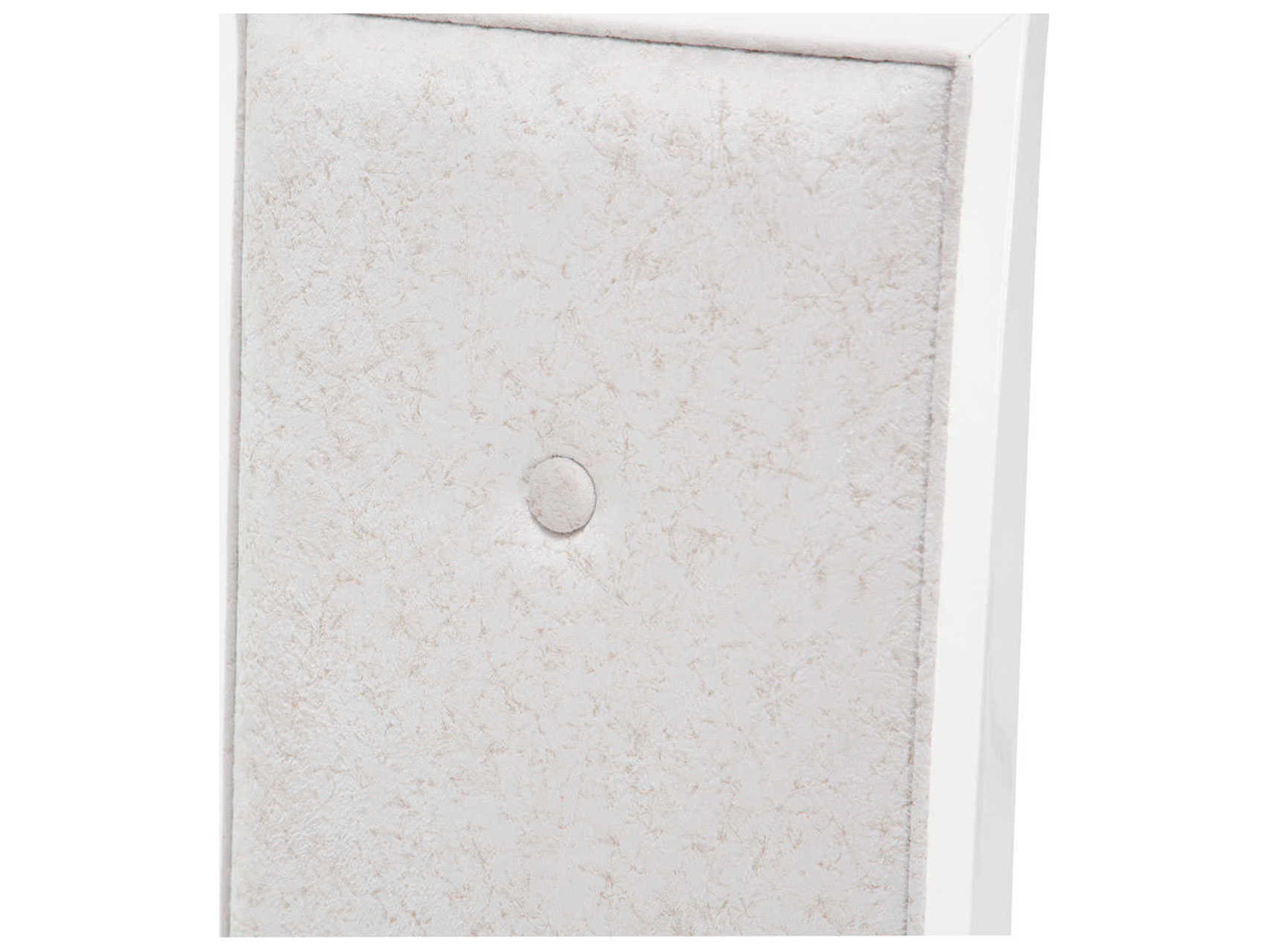 Michael Amini Horizons Leather Hardwood White Upholstered Side Dining Chair