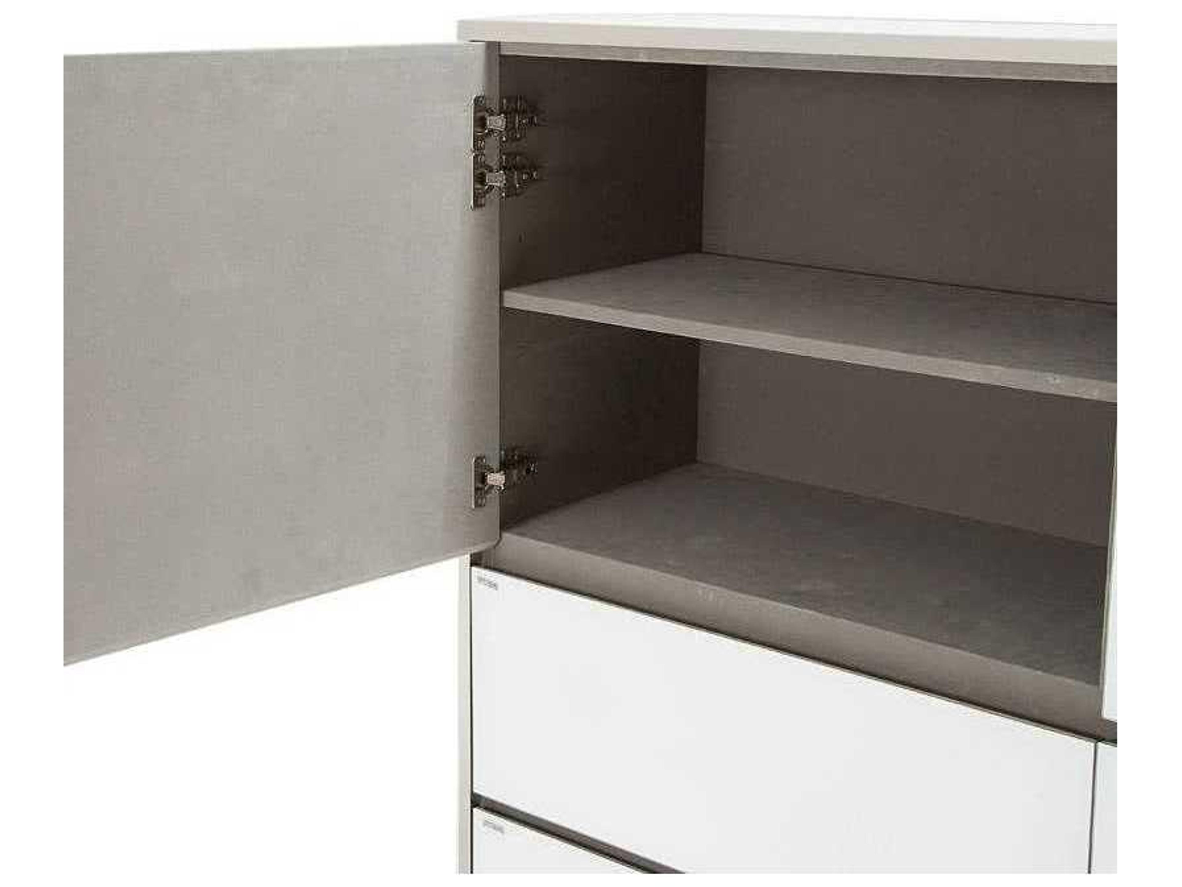 Luxecor Gilded Glossy White Accent Chest