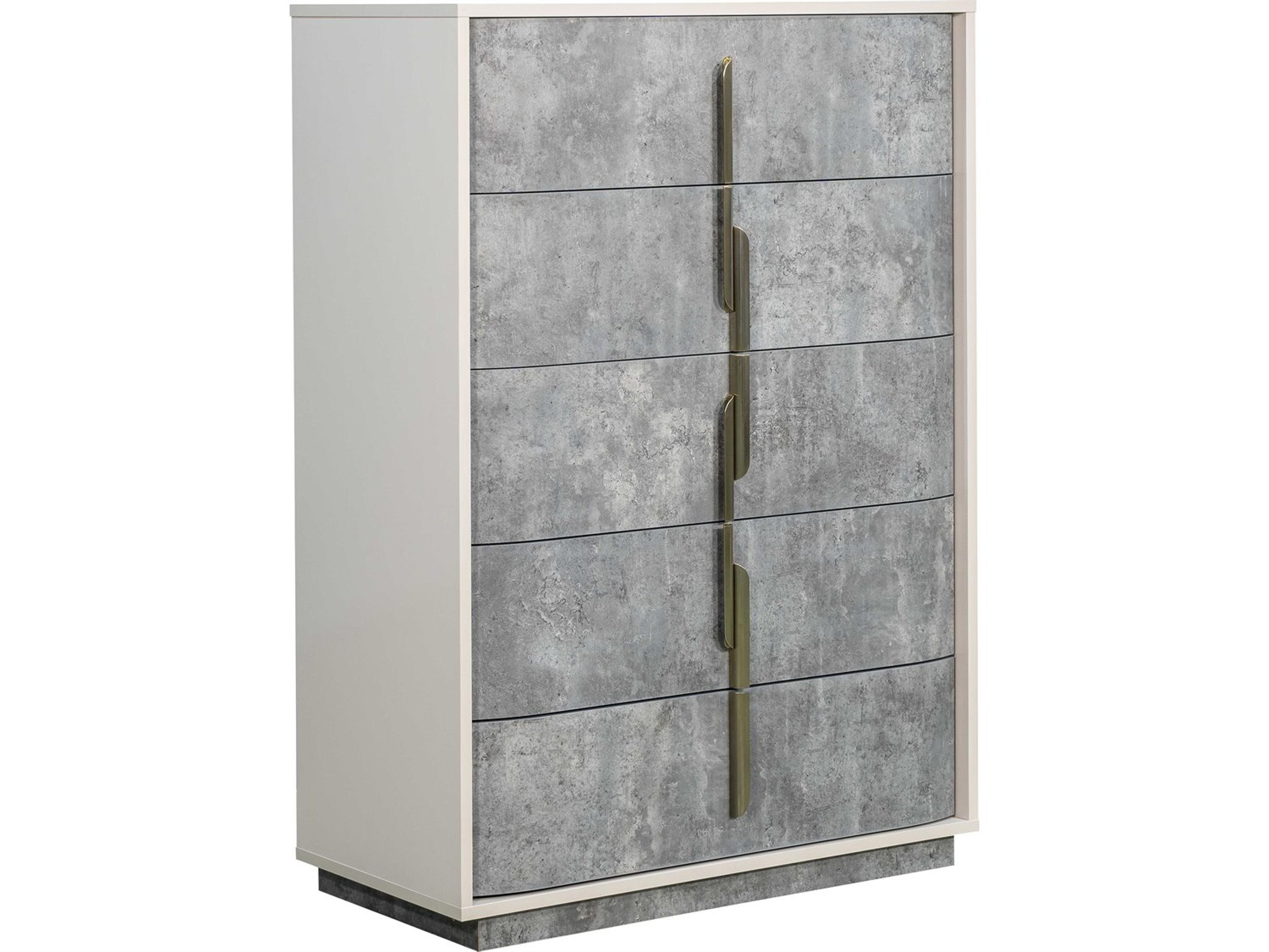 Luxecor Gilded Stone Gray Accent Chest