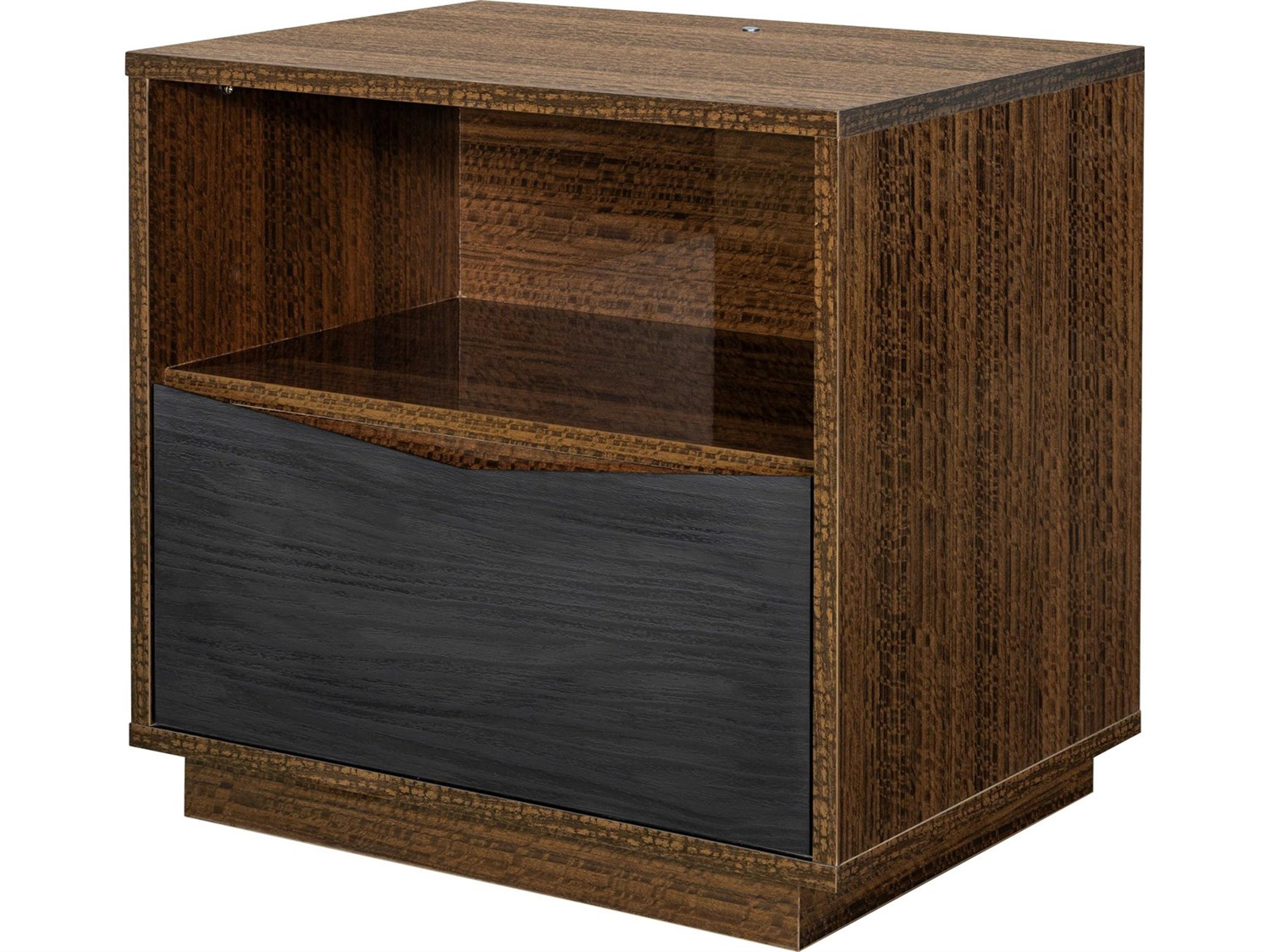 Kayner 1-Drawer Brown Nightstand