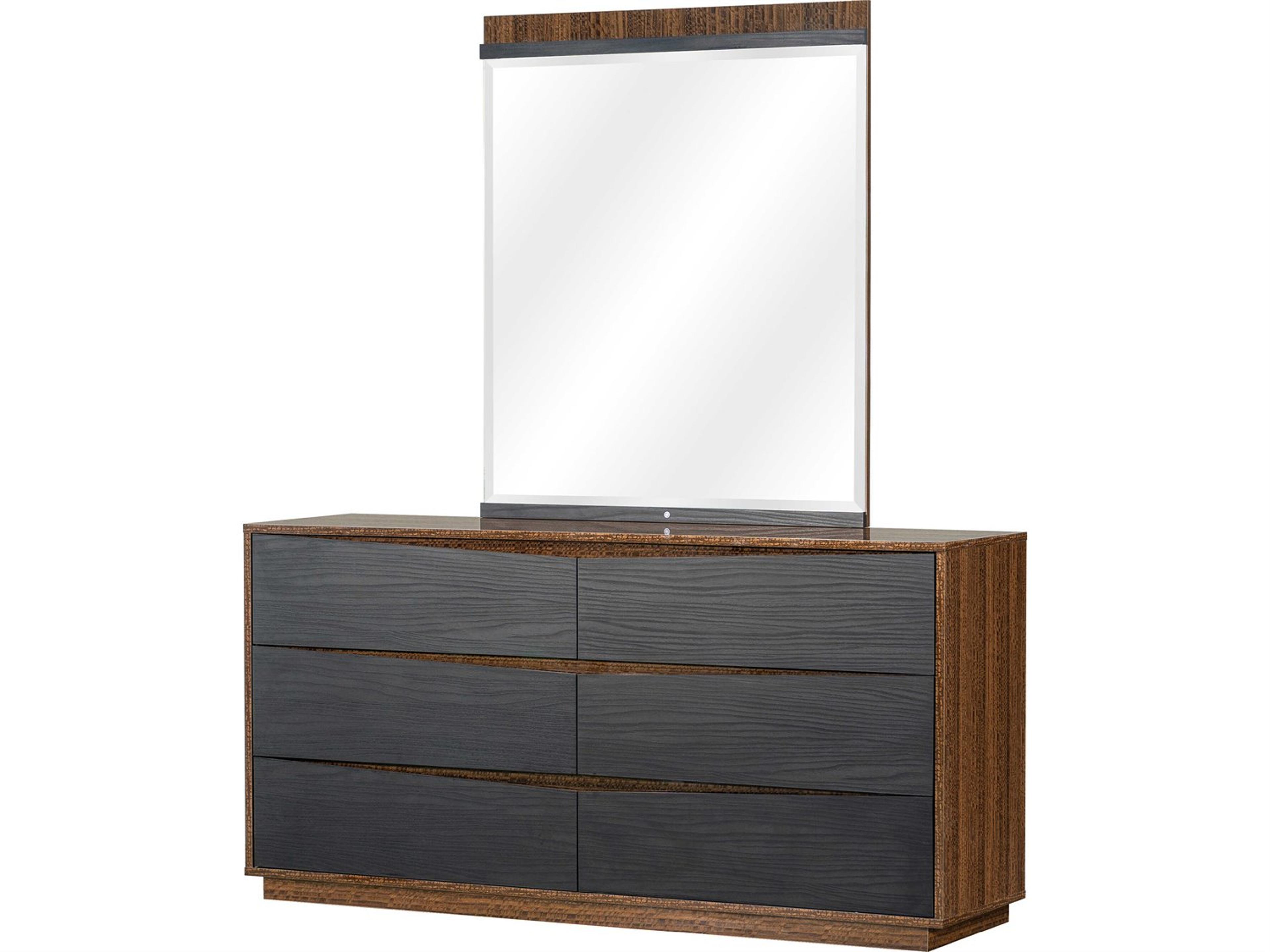Kayner 6-Drawers Brown Double Dresser