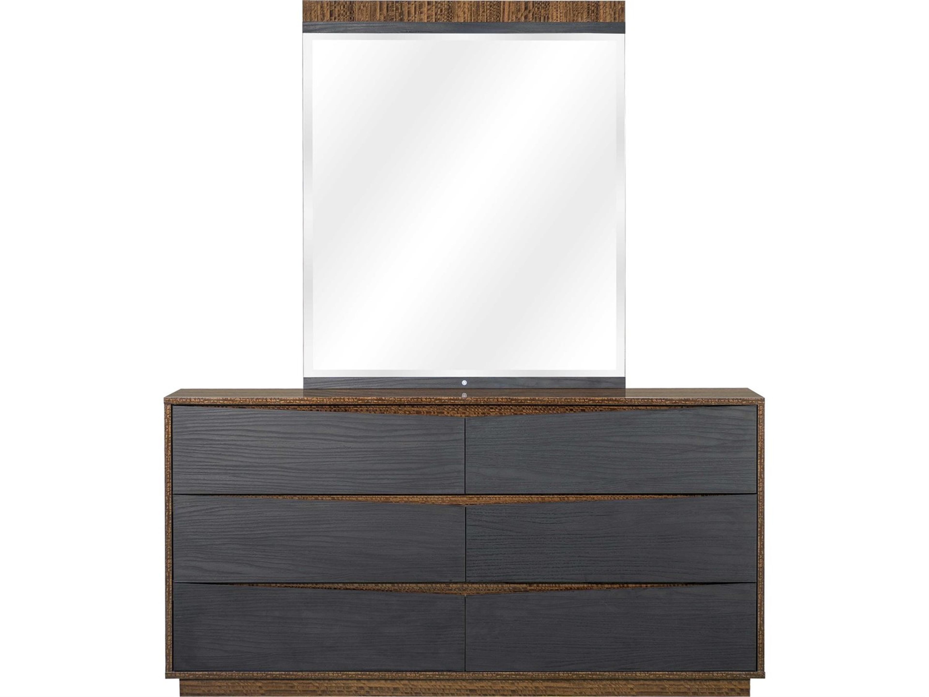 Luxecor Gilded 6-Drawers Brown Double Dresser