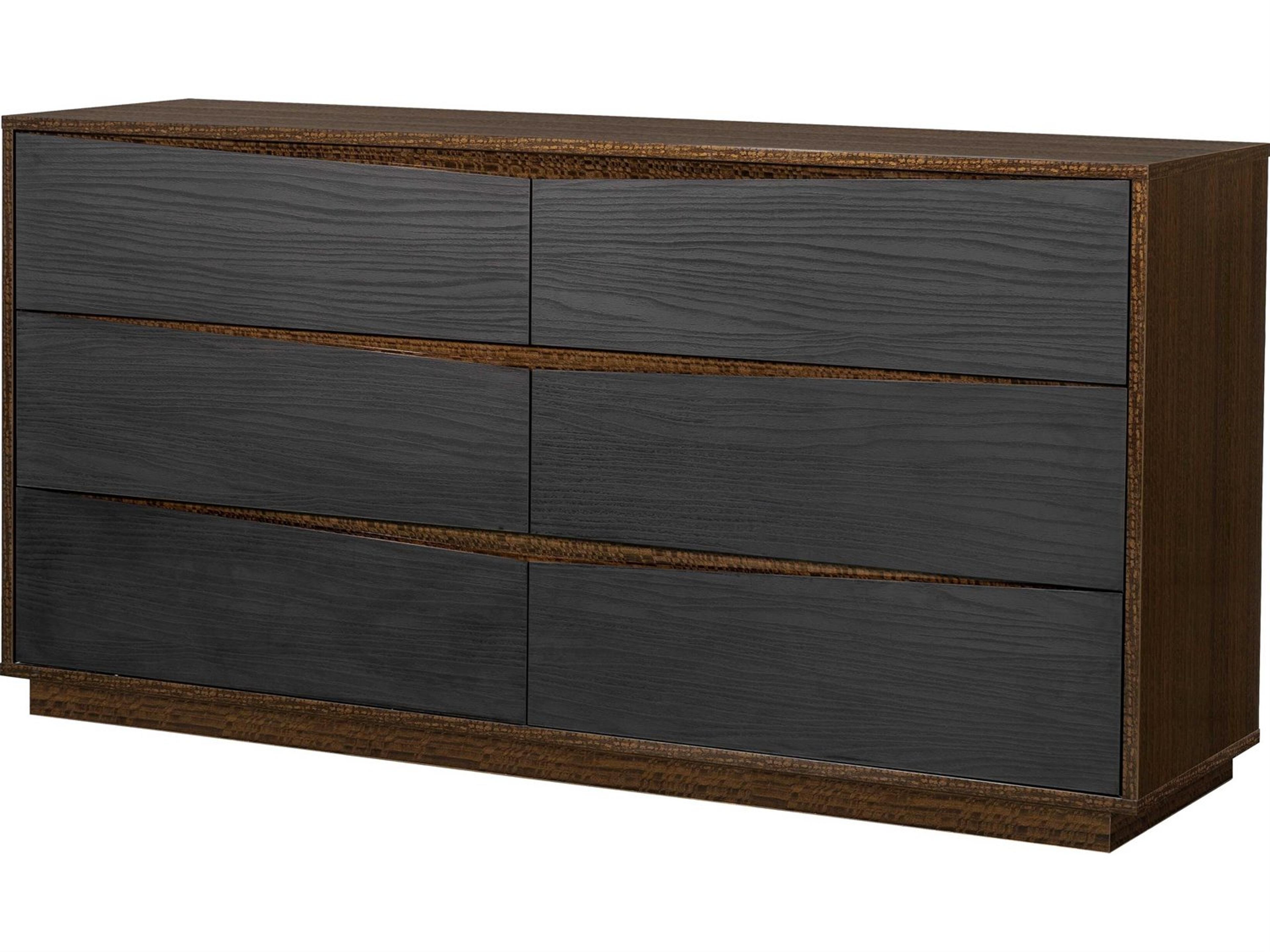 Kayner 6-Drawers Brown Double Dresser