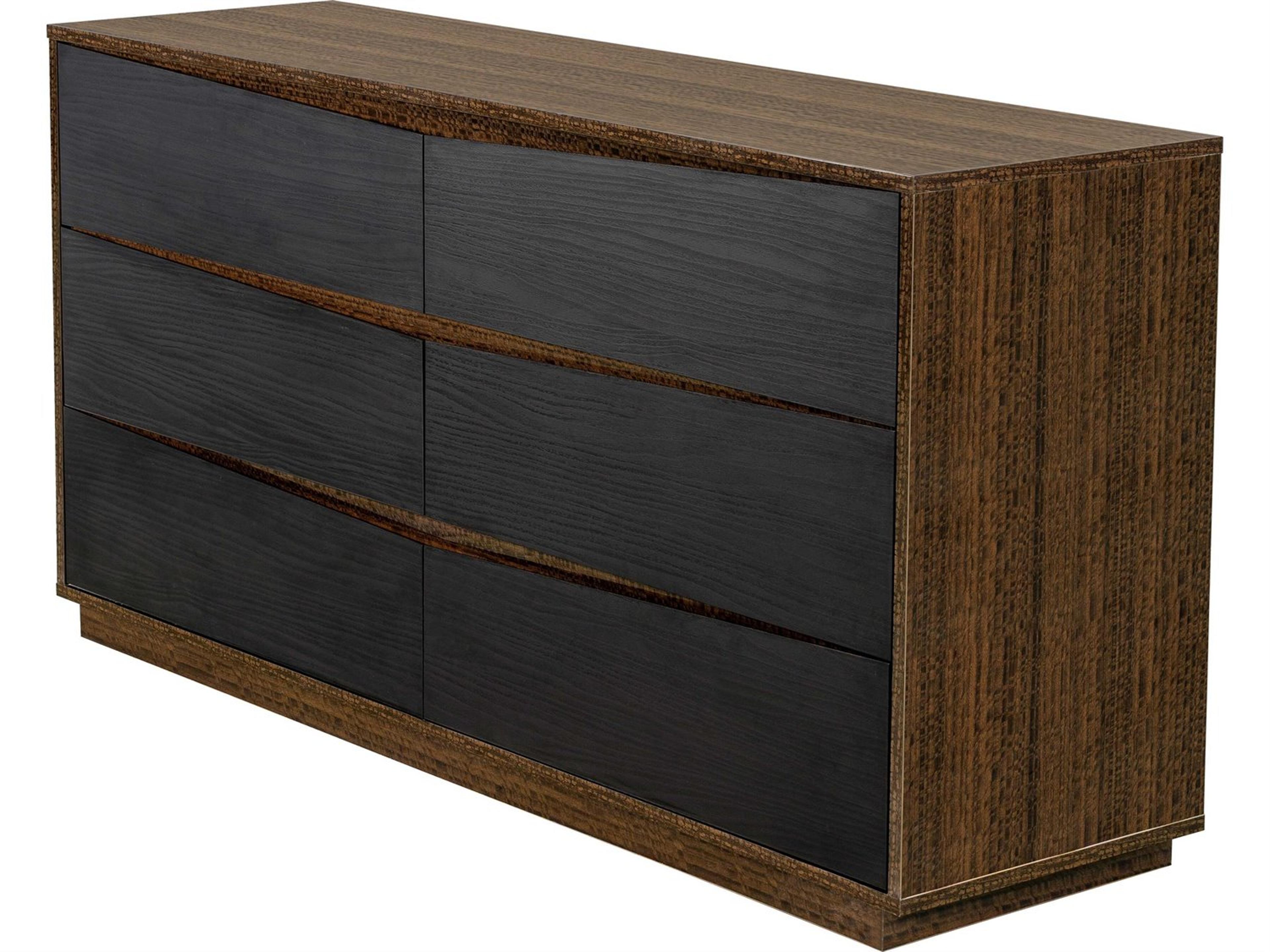 Luxecor Gilded 6-Drawers Brown Double Dresser