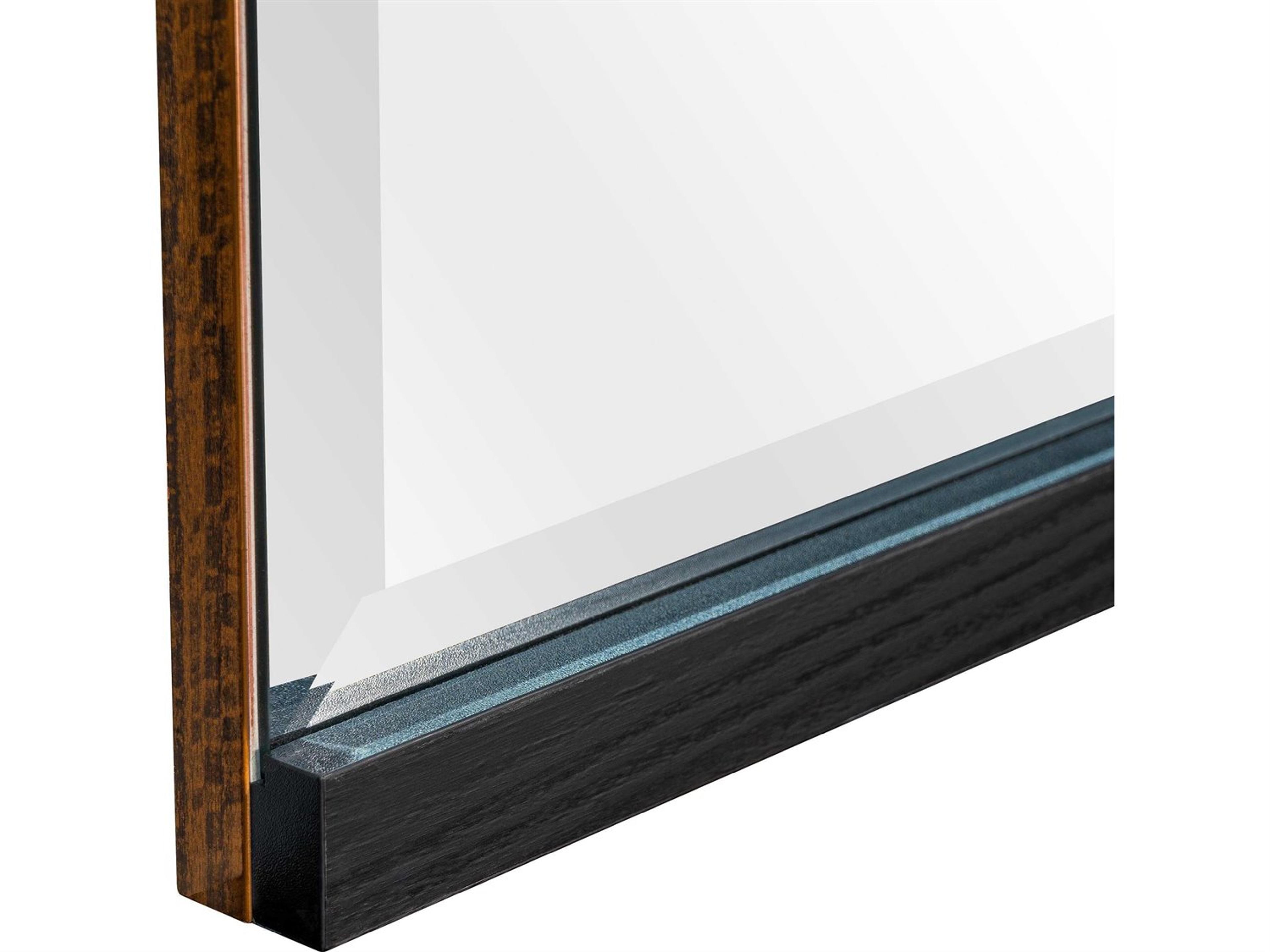 Luxecor Gilded Charcoal Rectangular Dresser Mirror