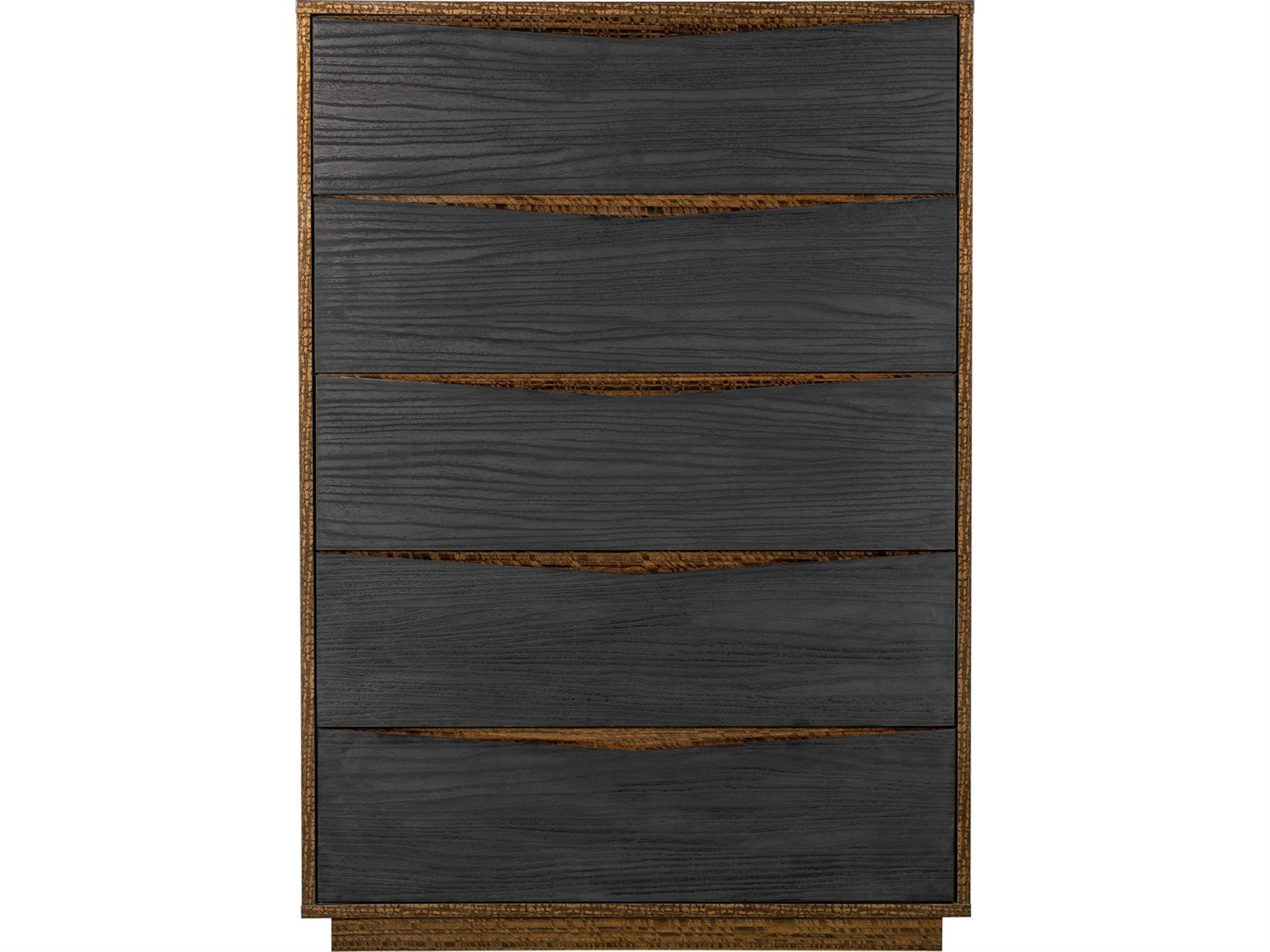 Luxecor Gilded Charcoal Brown Accent Chest