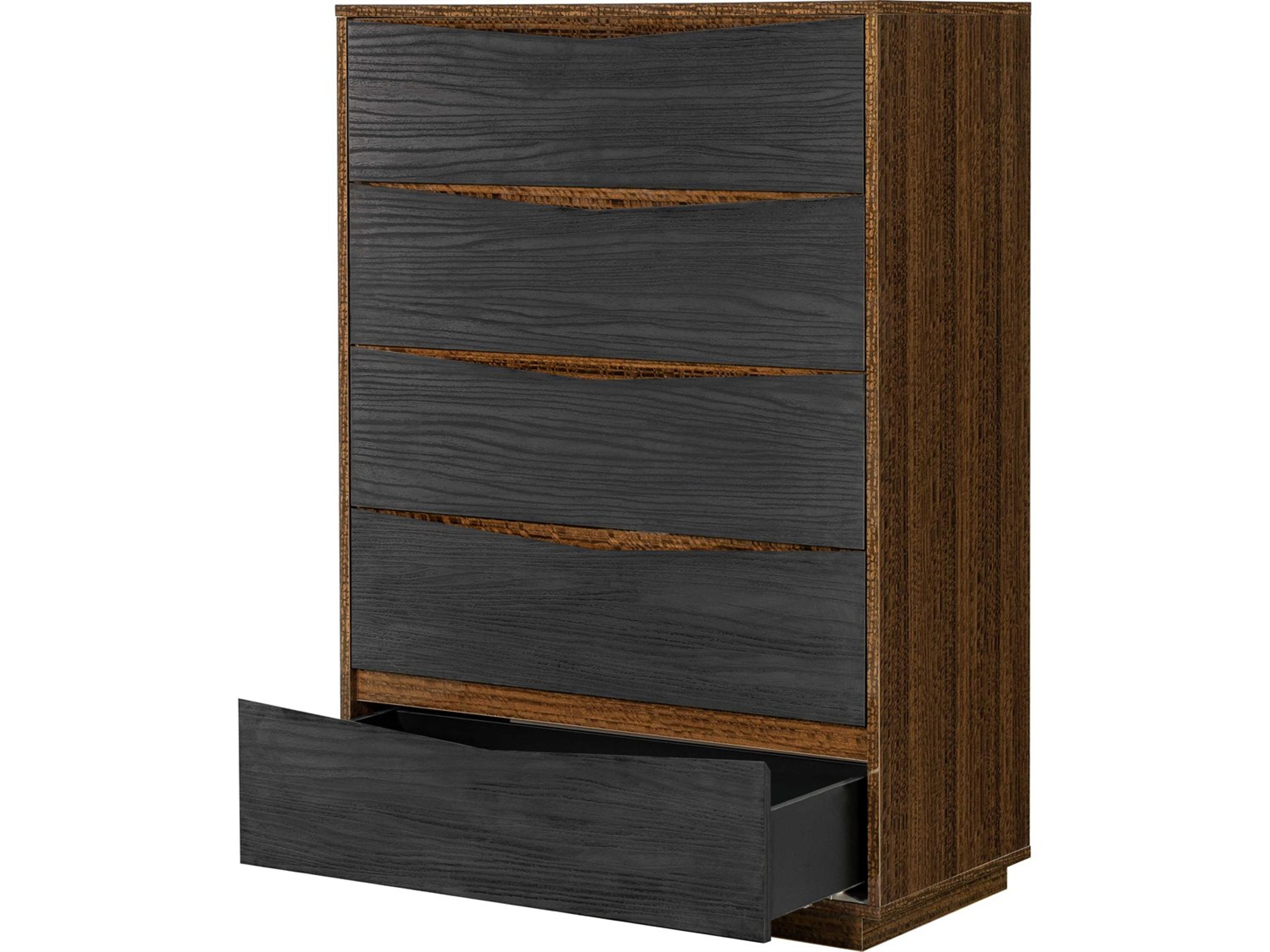 Luxecor Gilded Charcoal Brown Accent Chest