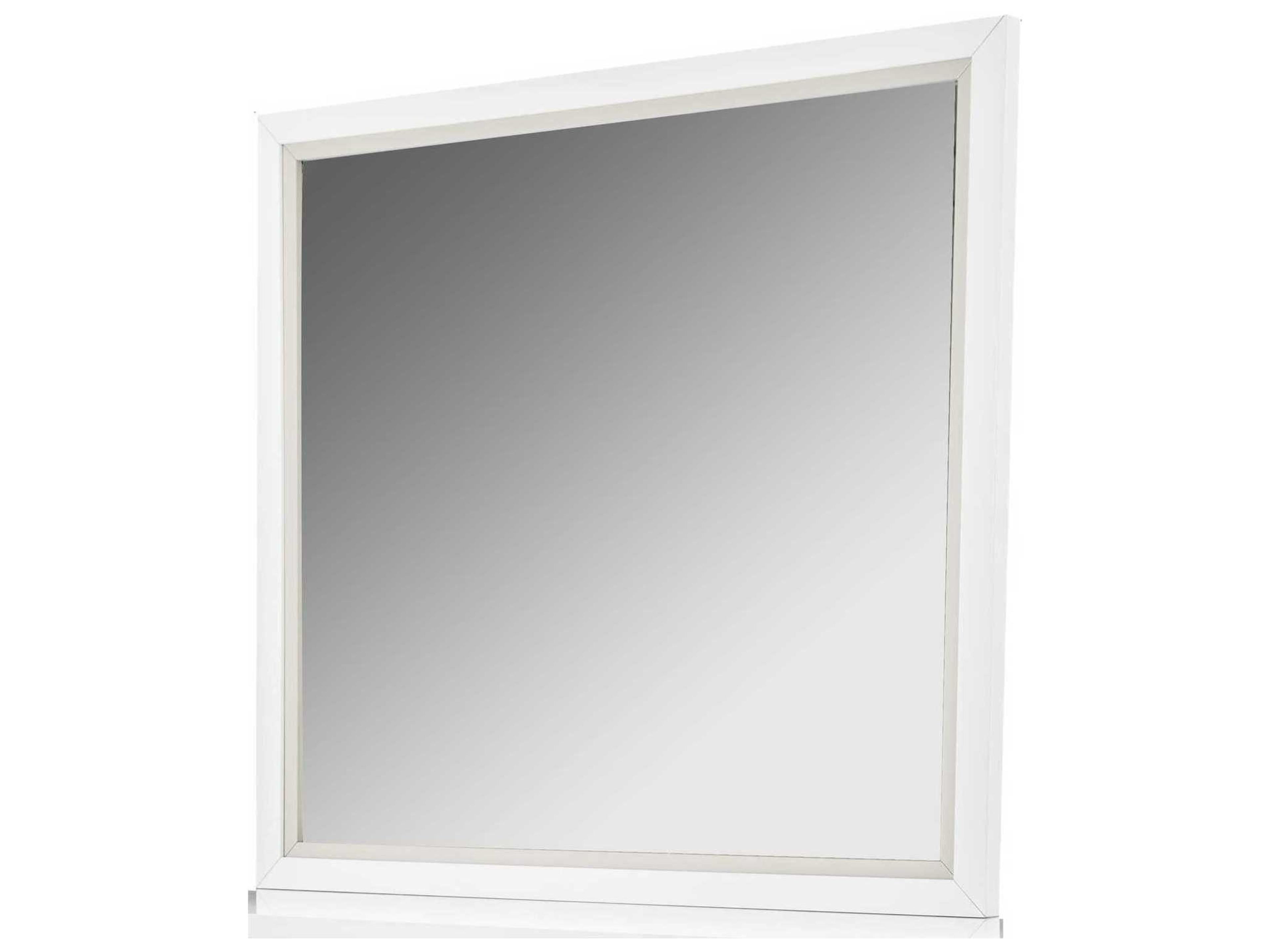 Michael Amini Sky Tower White Cloud Rectangular Dresser Mirror