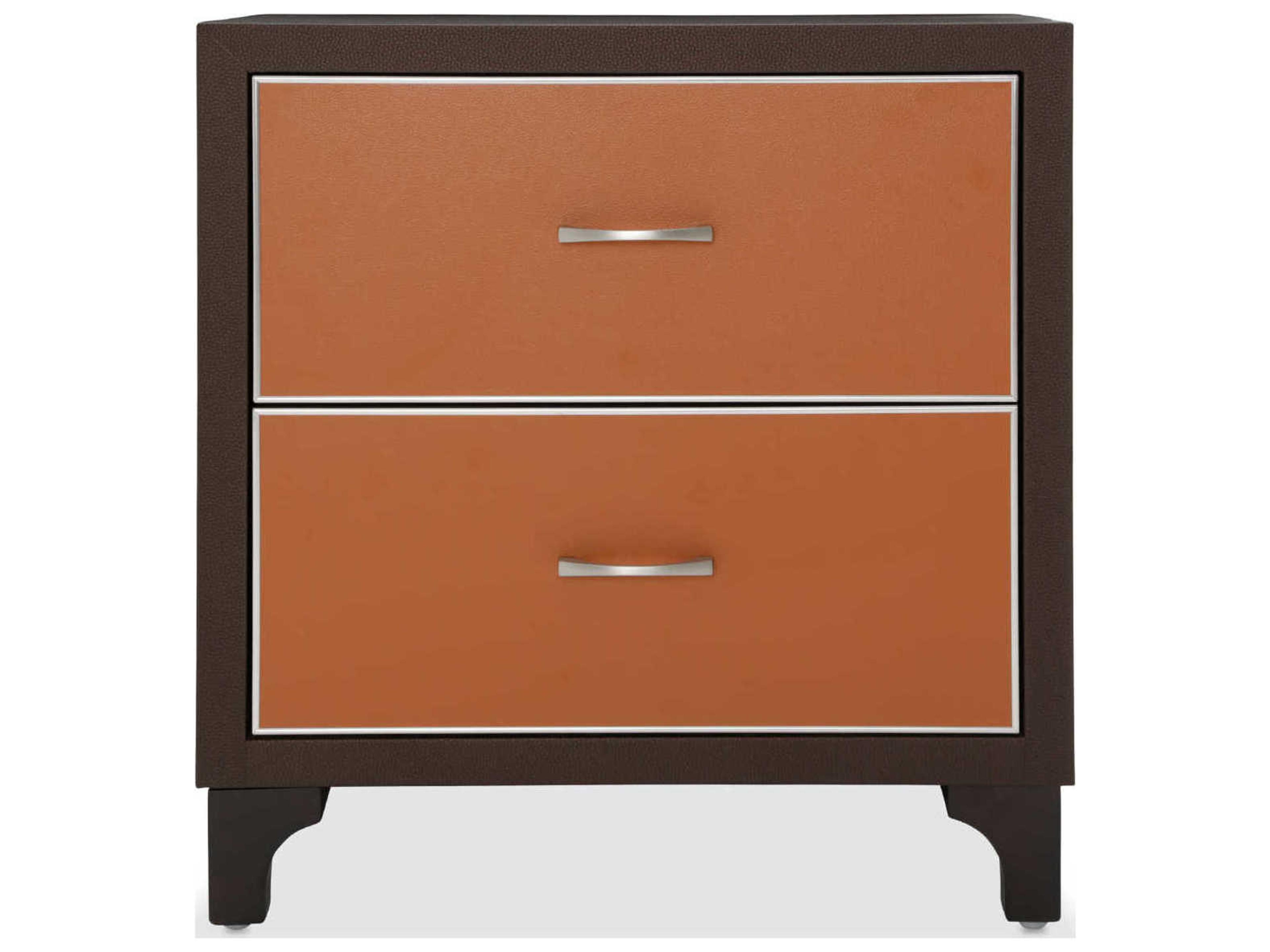Luxecor 2-Drawers Brown Nightstand