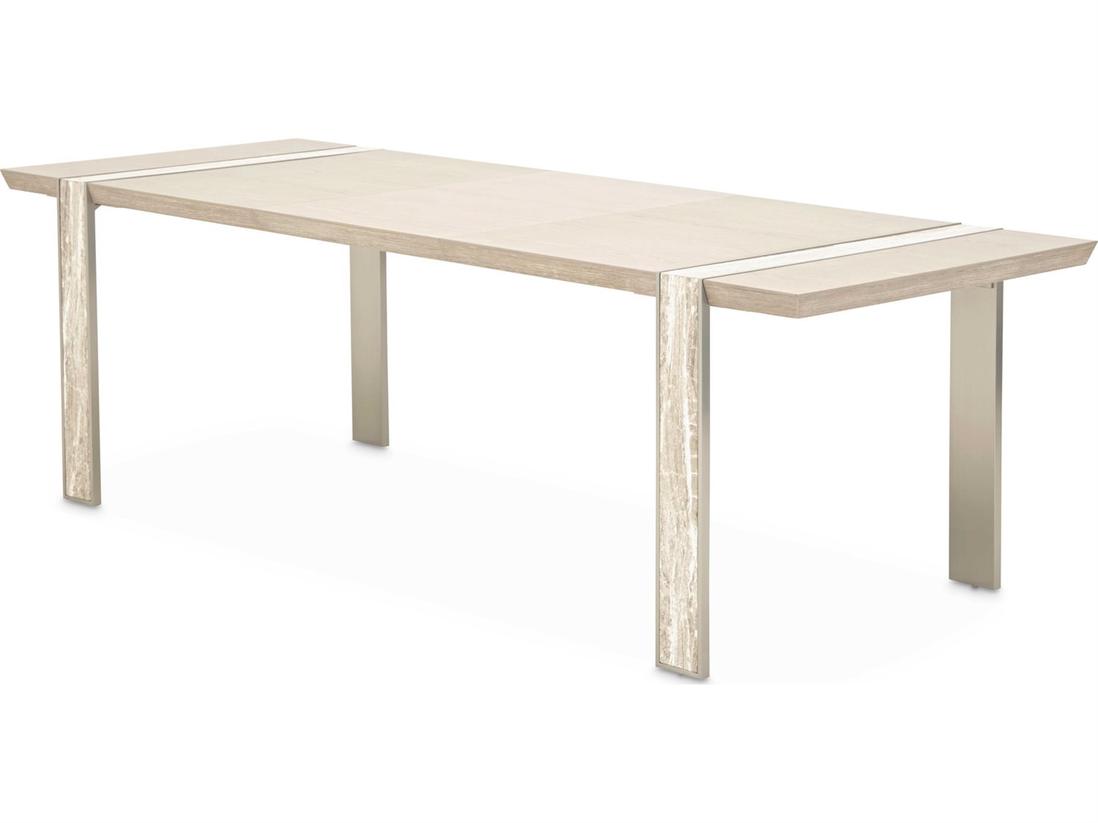 Lotus Bay Rectangular Wood Sand Dining Table