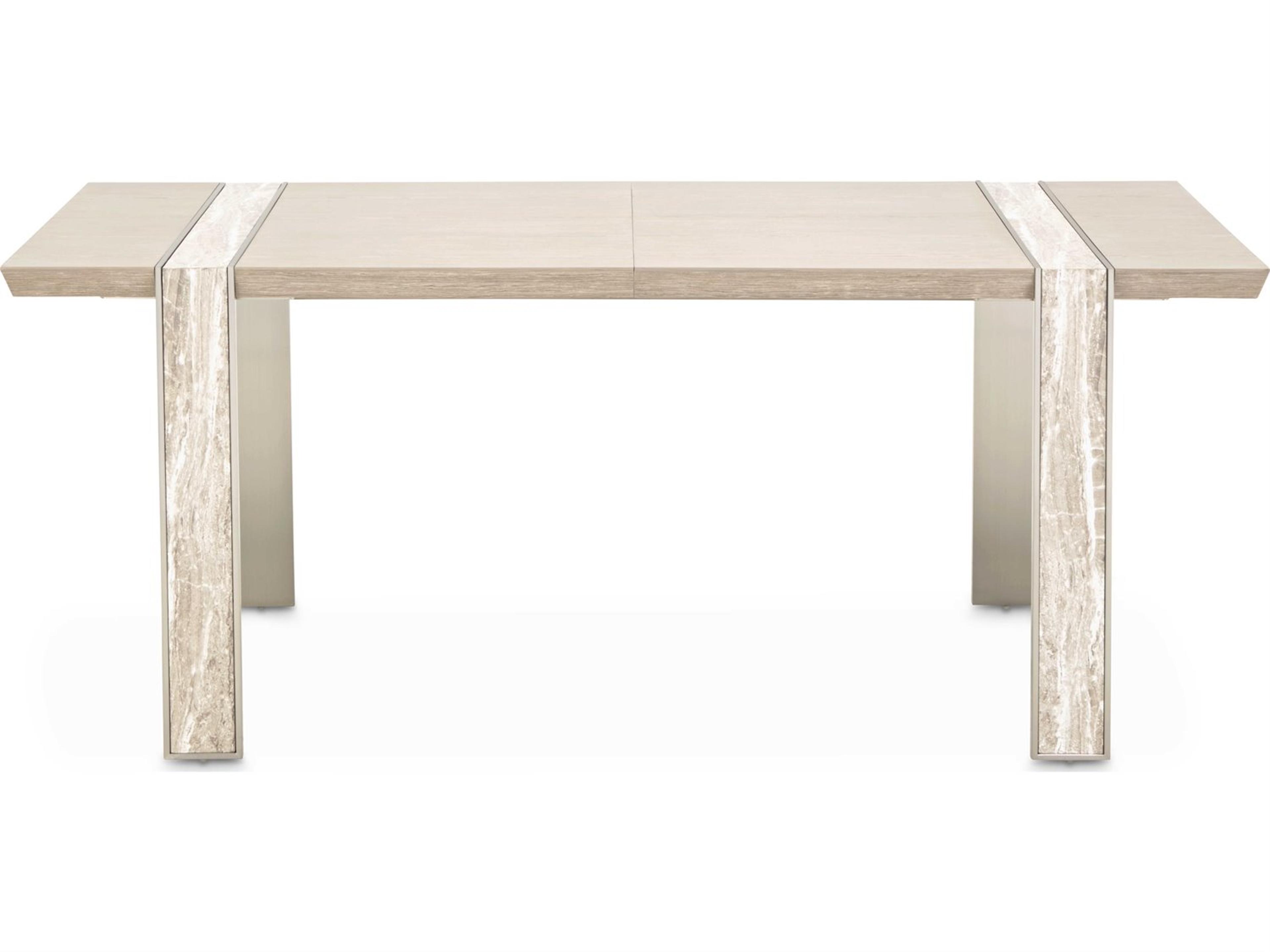 Luxecor Gilded Rectangular Wood Sand Dining Table