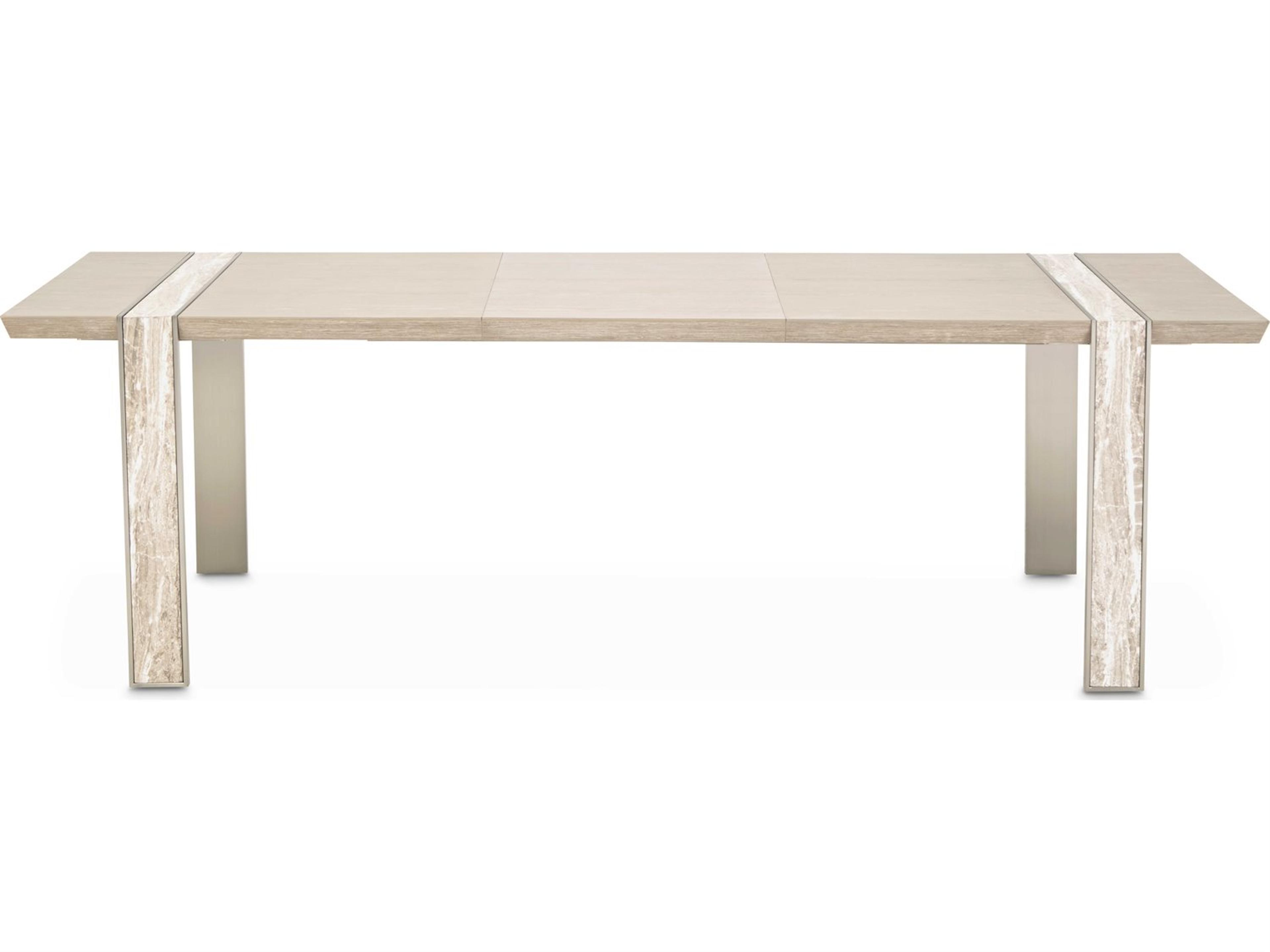 Luxecor Gilded Rectangular Wood Sand Dining Table