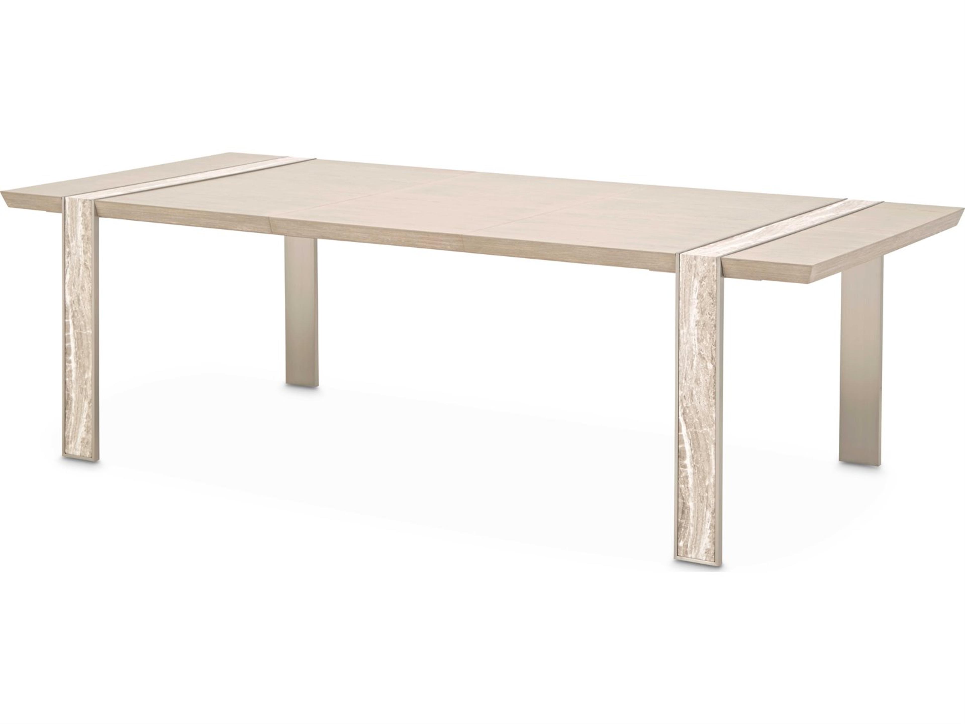 Lotus Bay Rectangular Wood Sand Dining Table