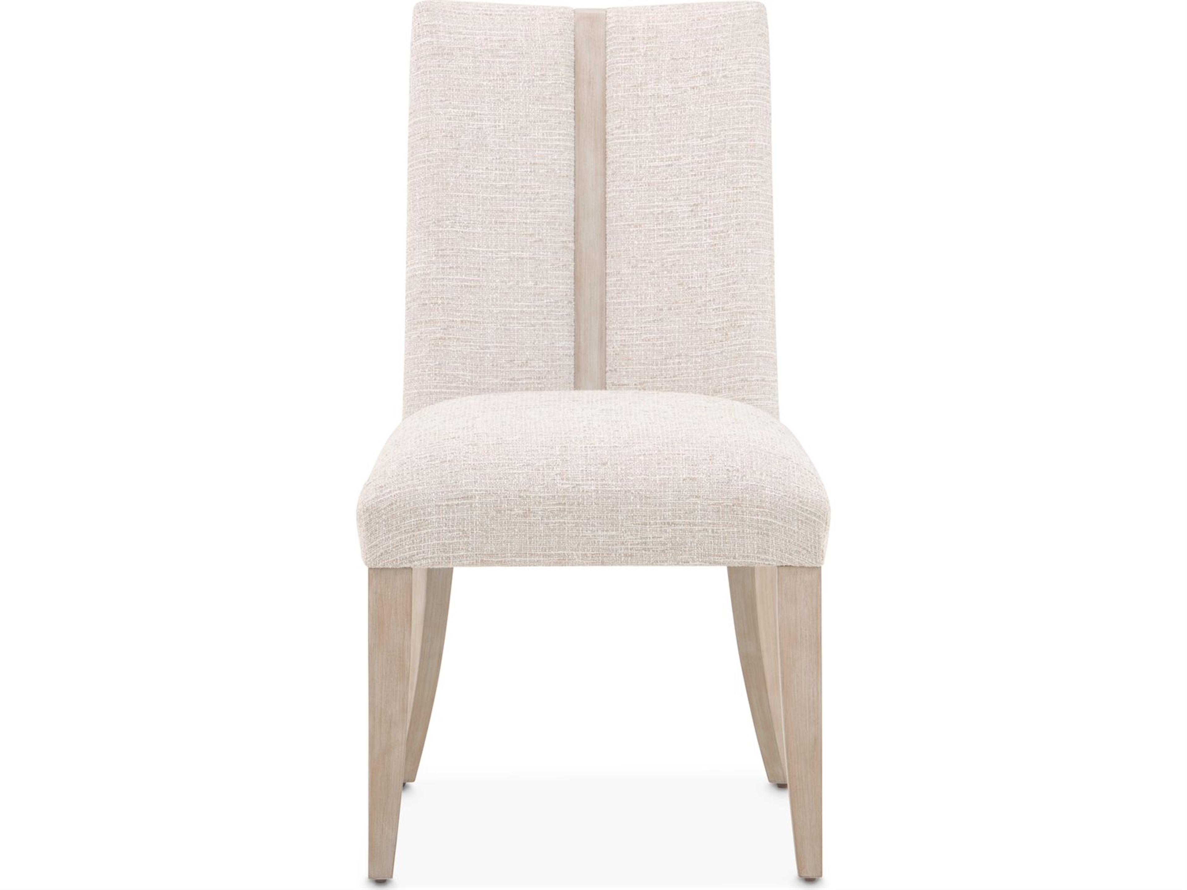 Luxecor Gilded Rubberwood Beige Upholstered Armless Dining Chair Set of 2