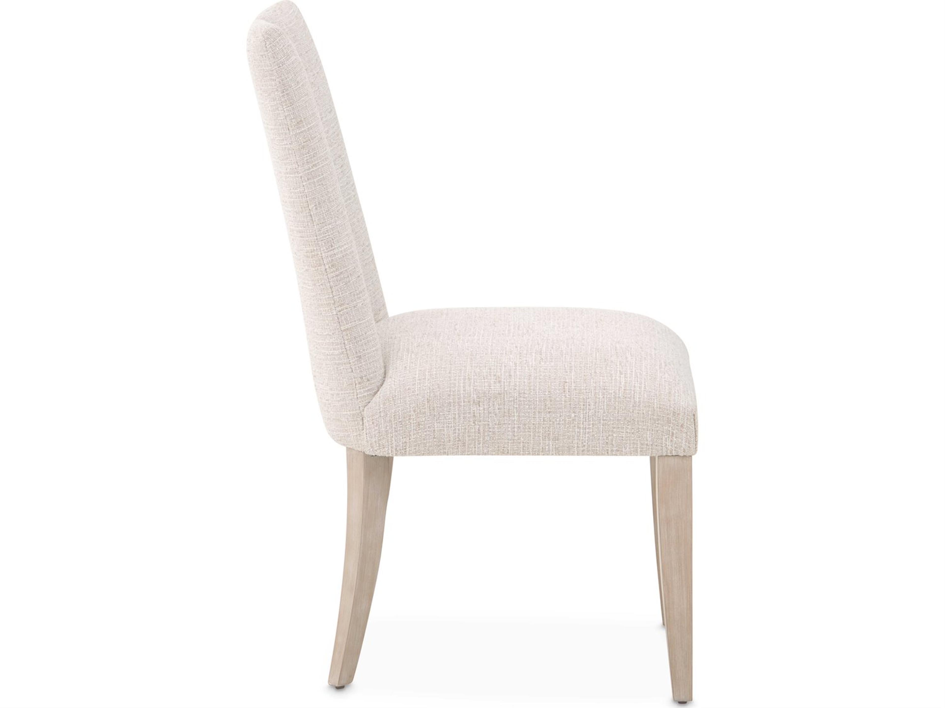 Luxecor Gilded Rubberwood Beige Upholstered Armless Dining Chair Set of 2