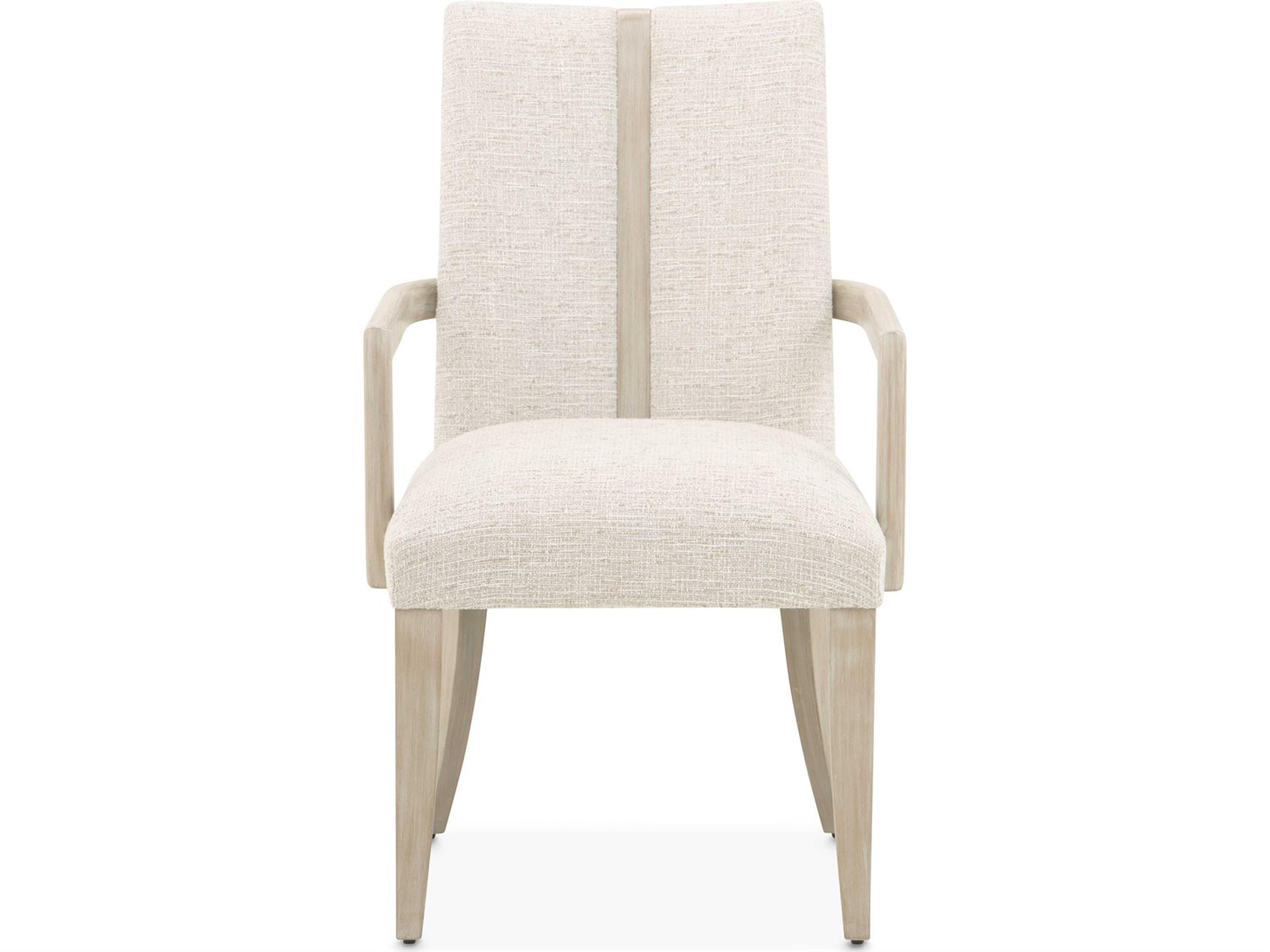 Luxecor Gilded Rubberwood Beige Upholstered Arm Dining Chair