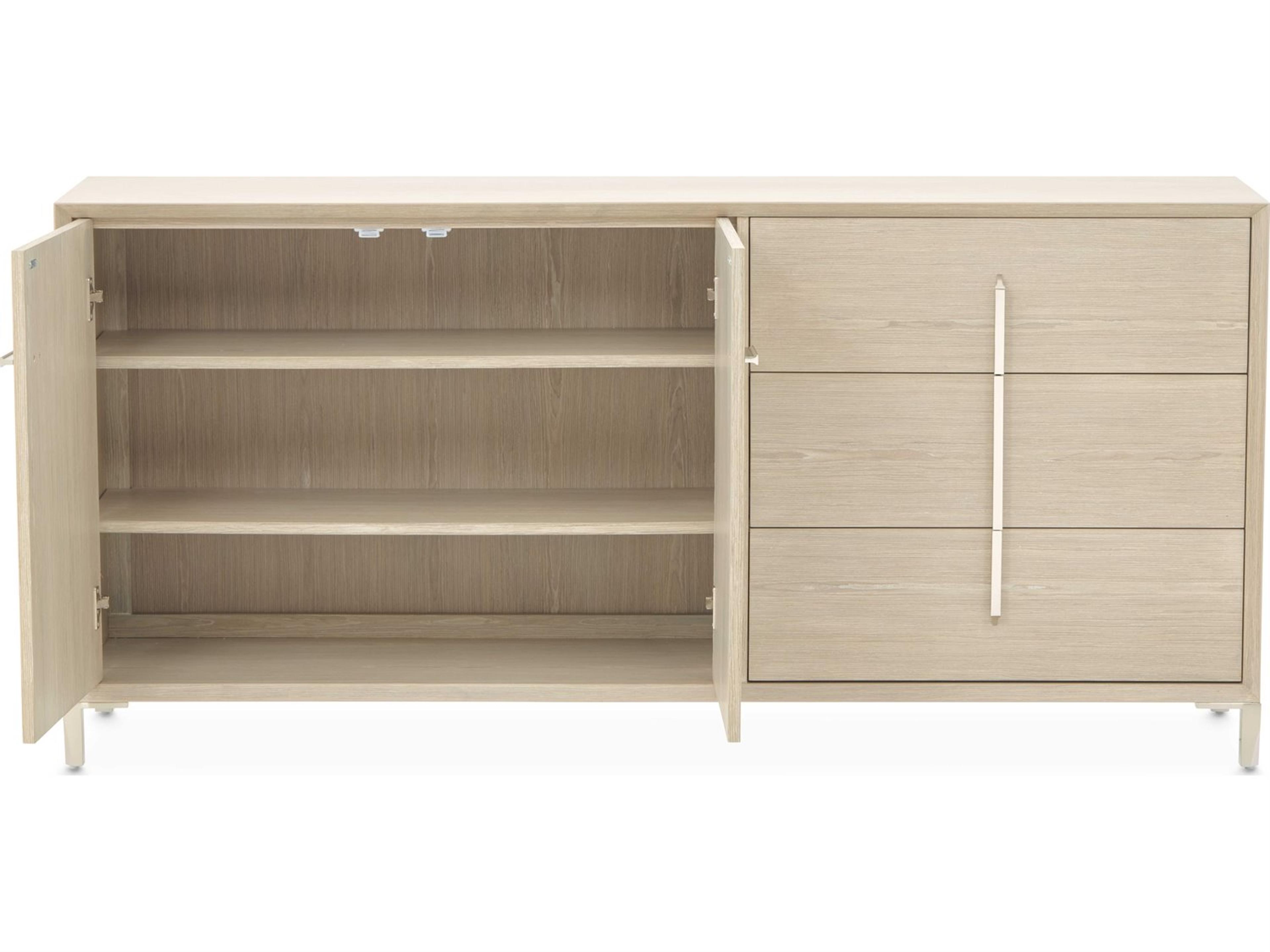 Luxecor Gilded 72" Rubberwood Sand Sideboard