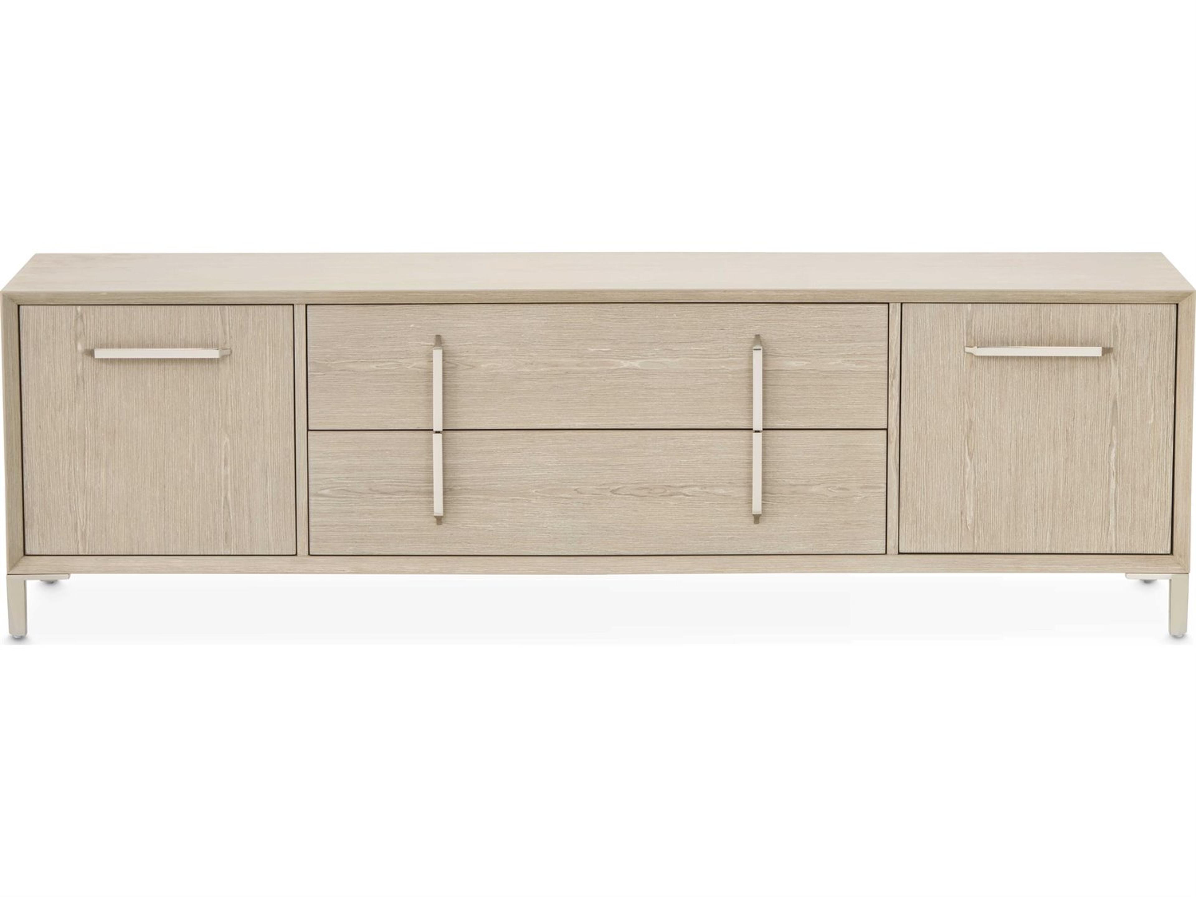 Luxecor Gilded 74" Rubberwood Sand Media Console