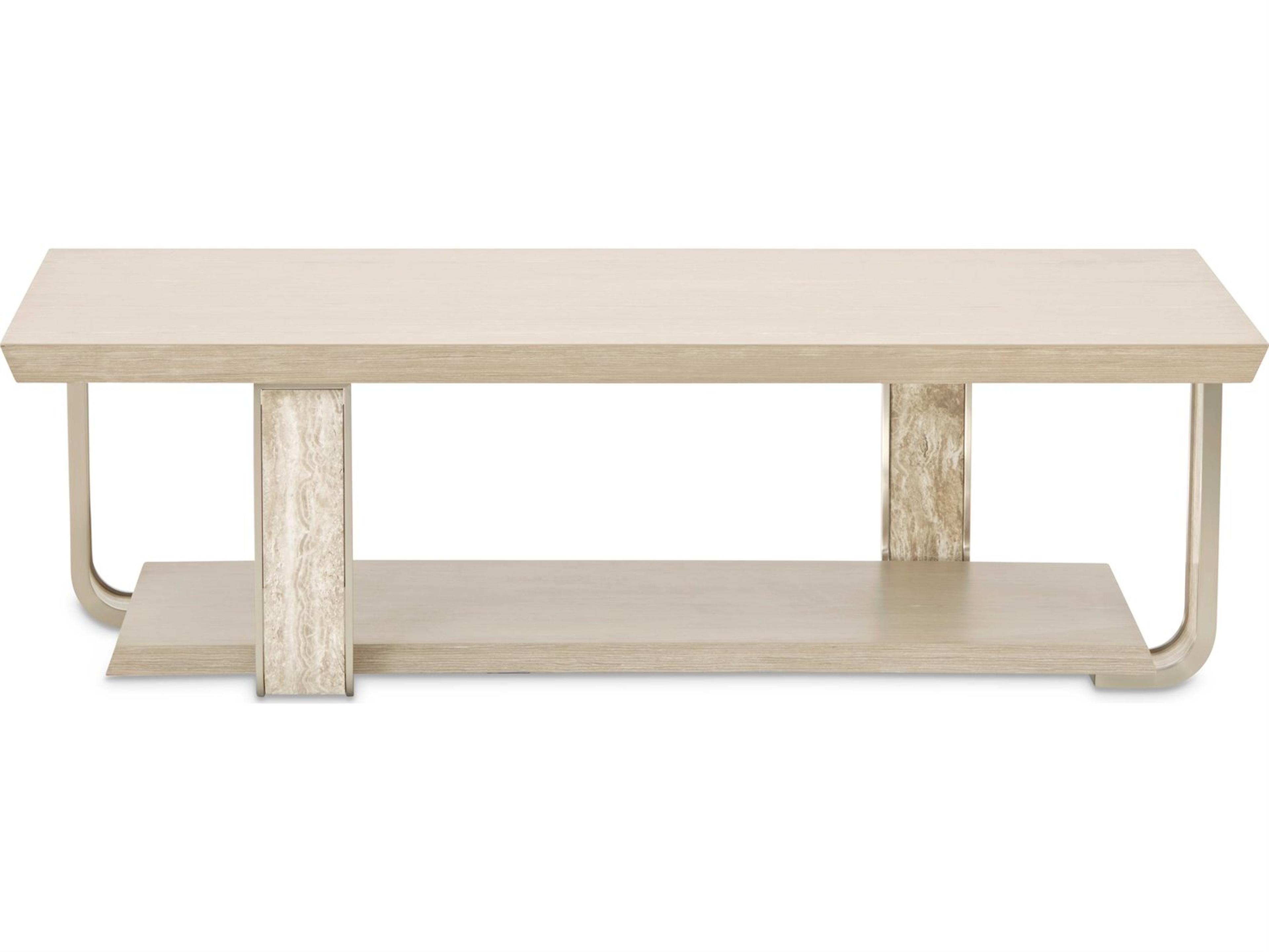 Luxecor Gilded Rectangular Wood Sand Coffee Table