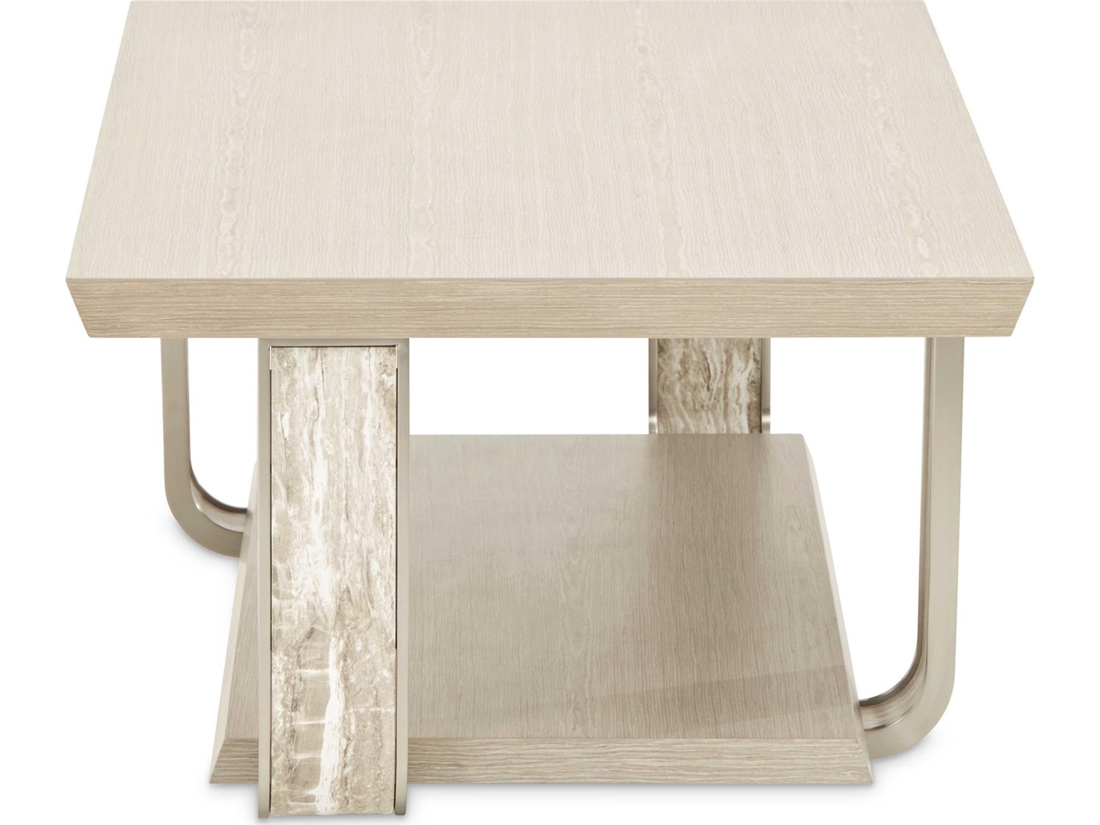 Luxecor Gilded Rectangular Wood Sand Coffee Table