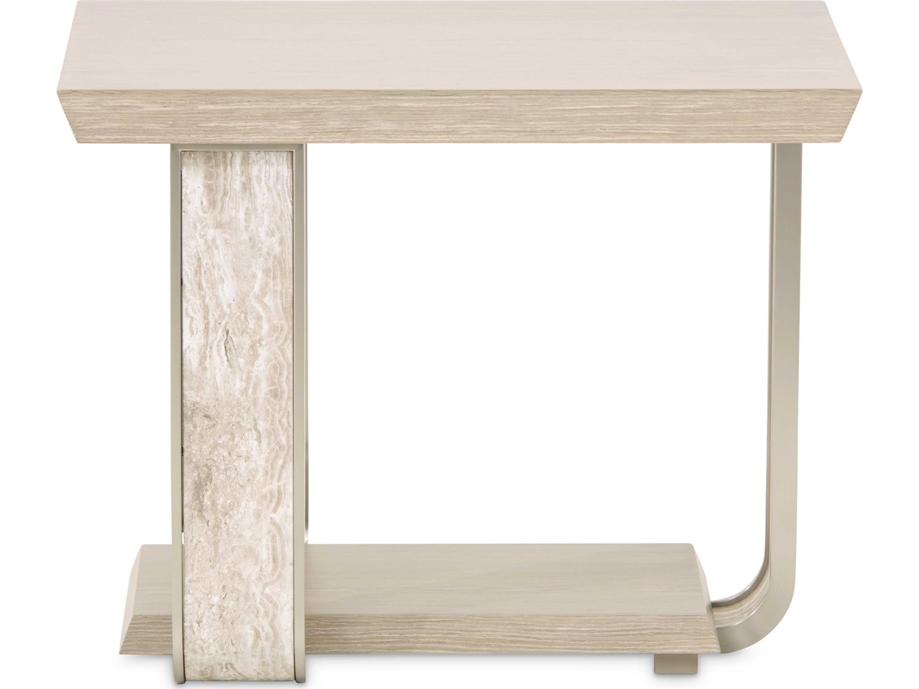 Luxecor Gilded Rectangular Wood Sand End Table