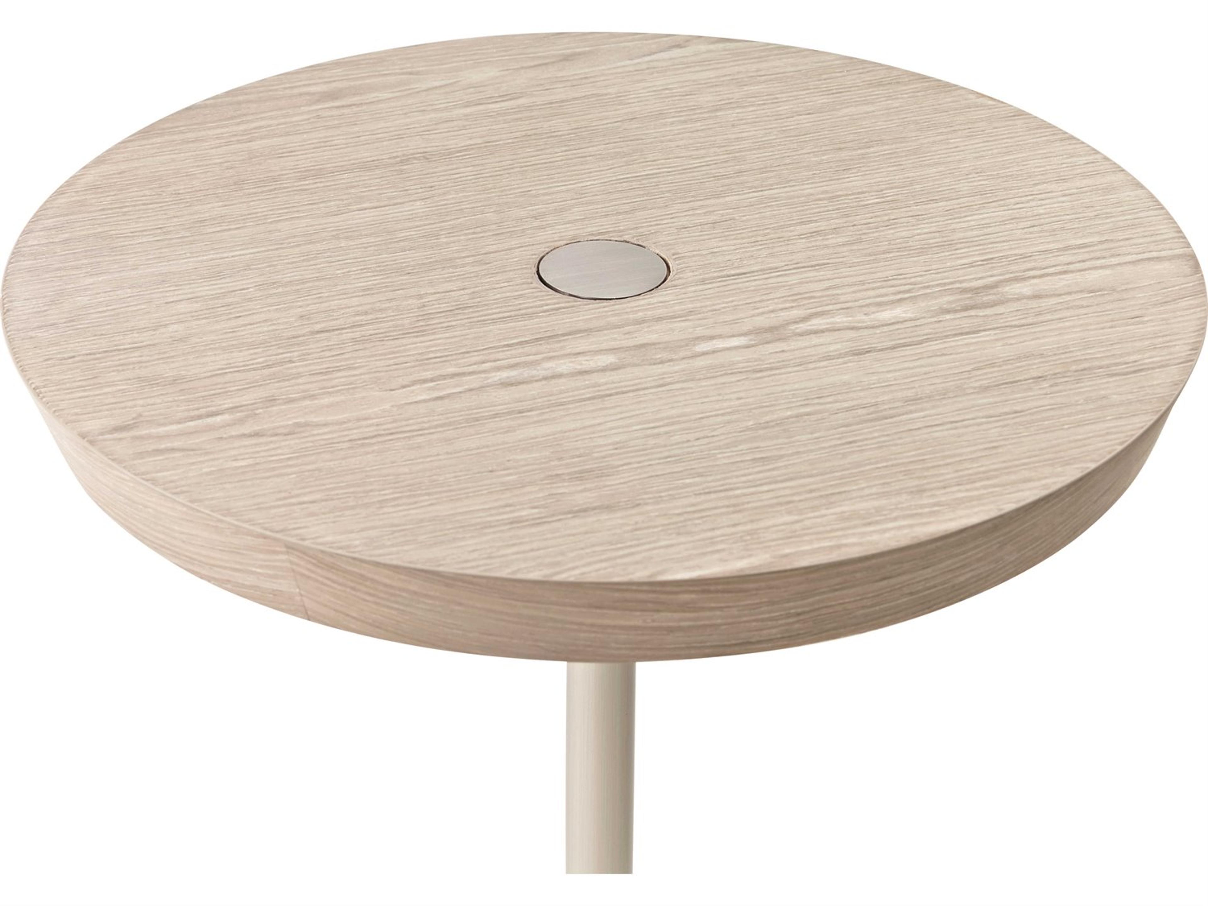 Luxecor Gilded Round Wood Sand End Table