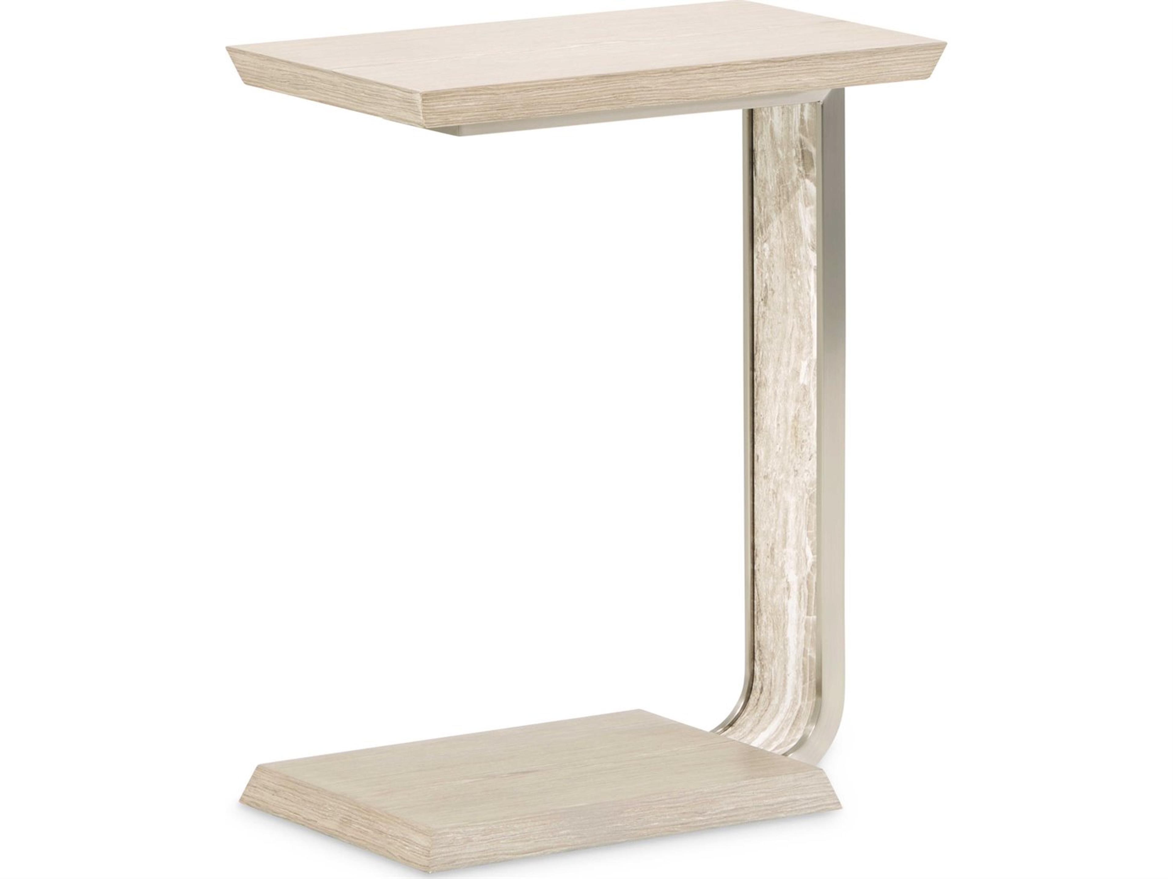 Lotus Bay Rectangular Wood Sand End Table