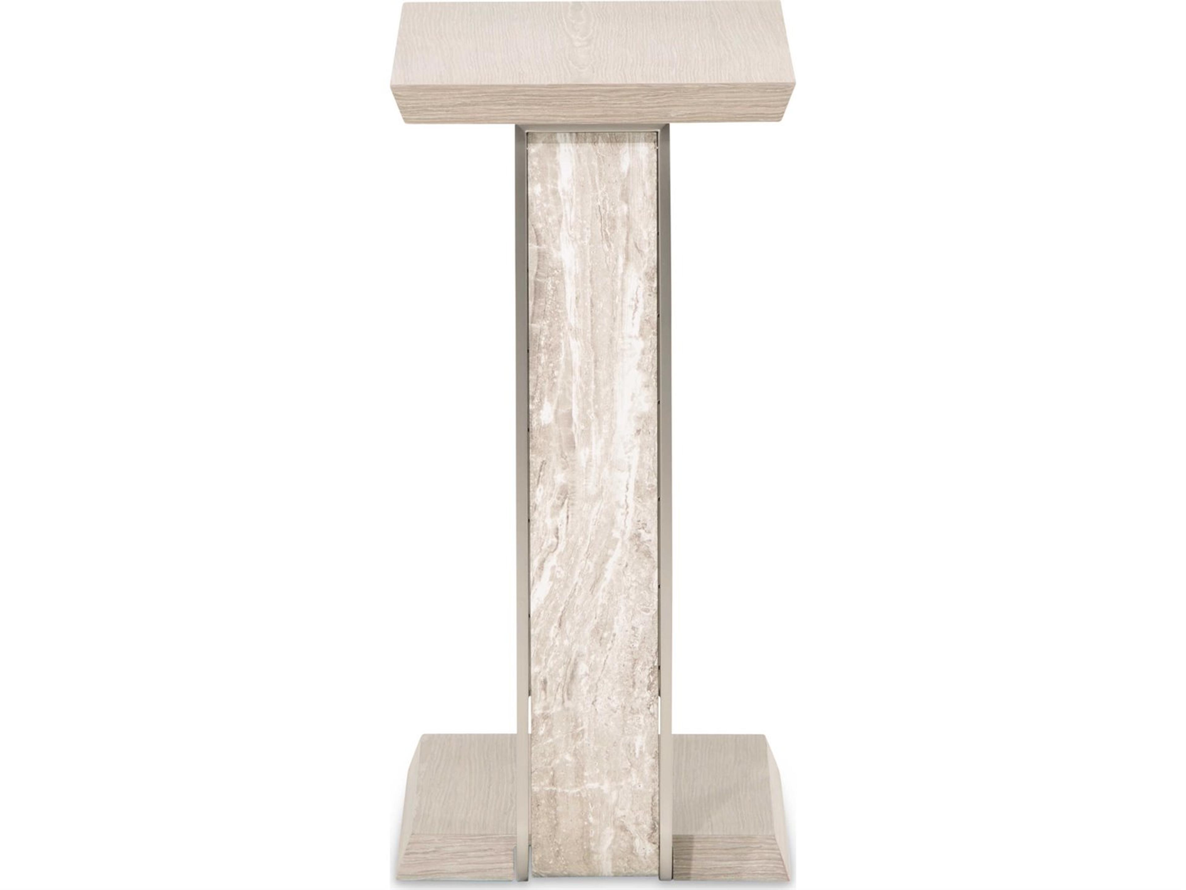 Luxecor Gilded Rectangular Wood Sand End Table