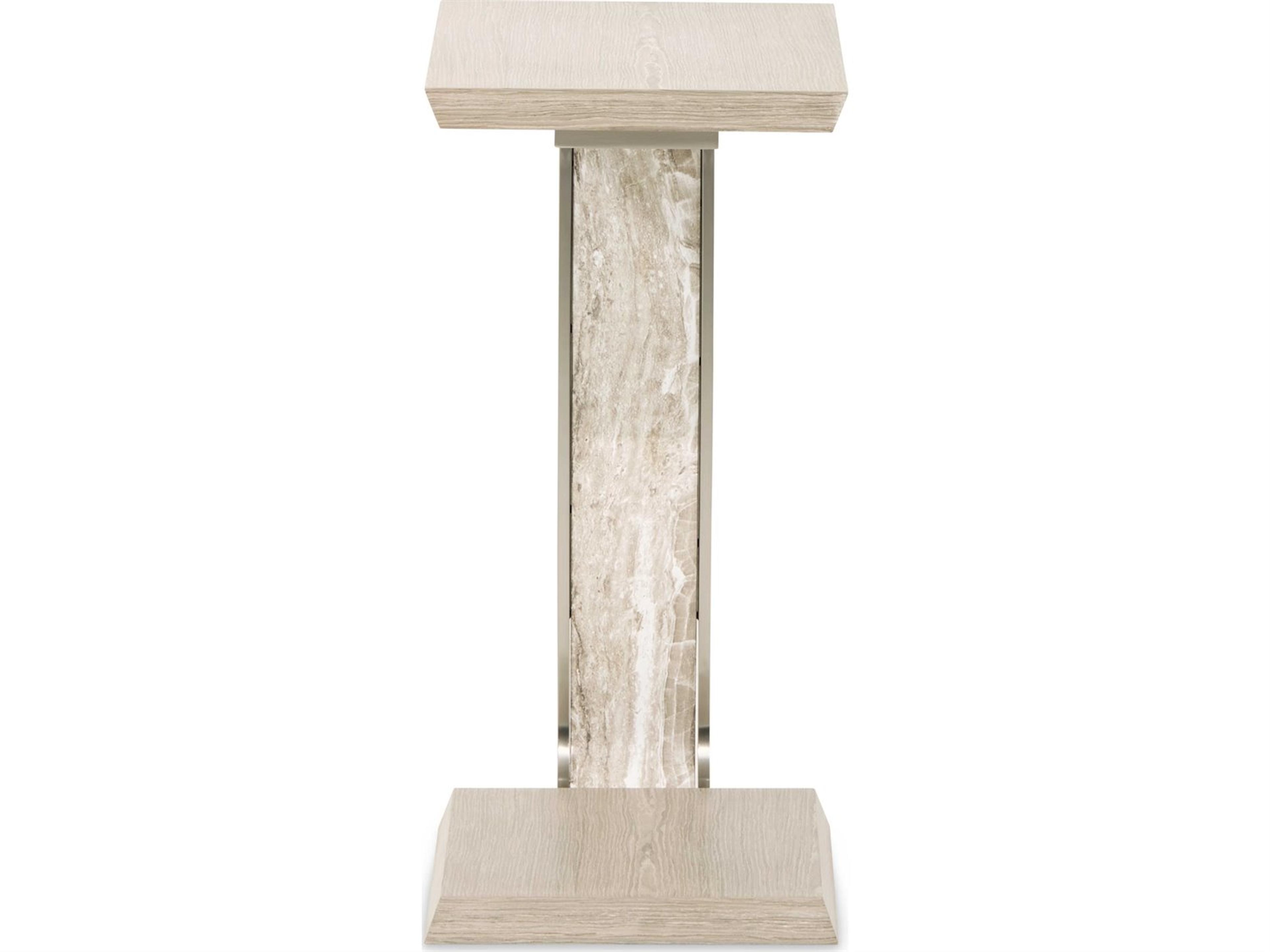 Luxecor Gilded Rectangular Wood Sand End Table