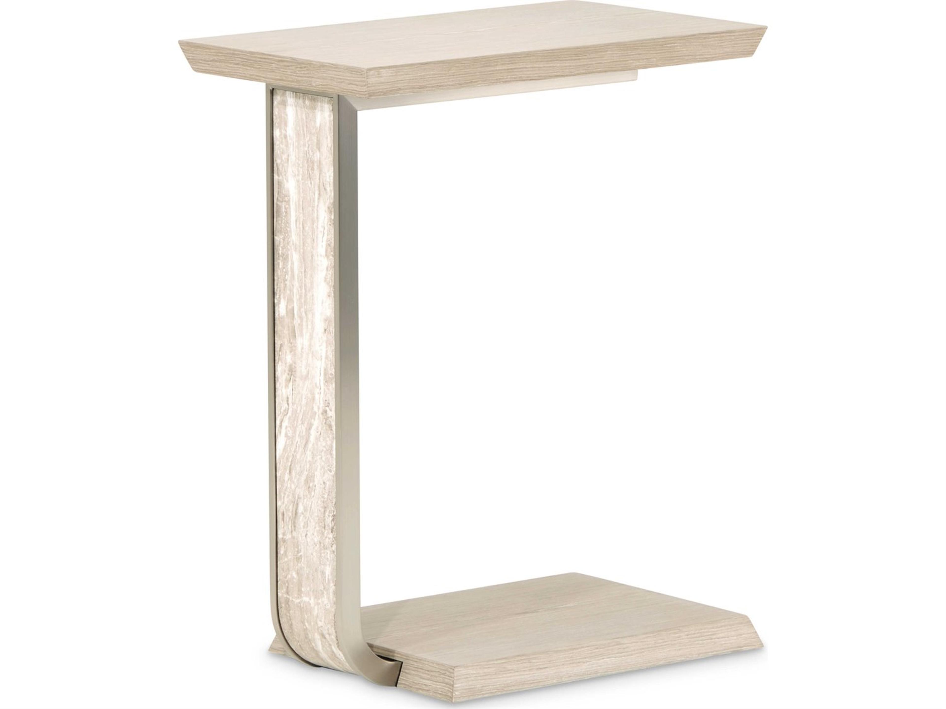 Luxecor Gilded Rectangular Wood Sand End Table